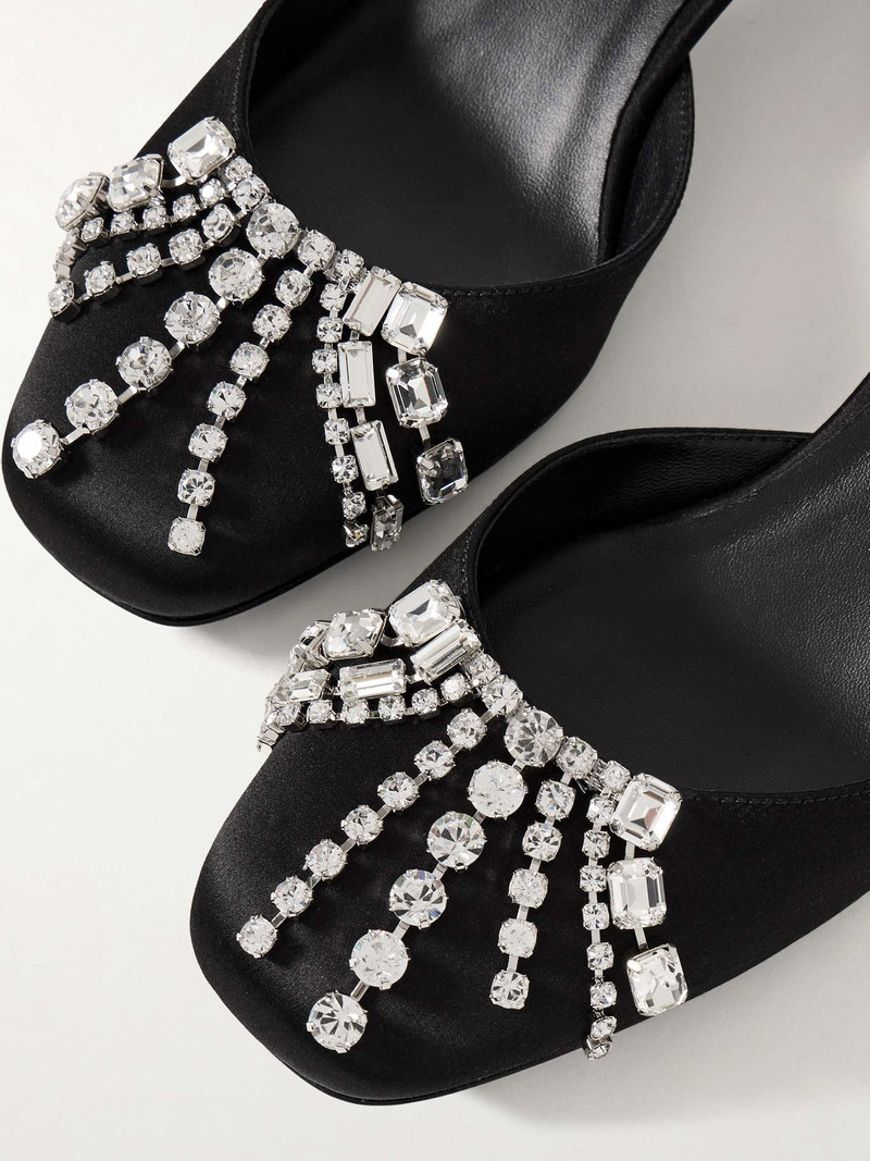 Verity 45 crystal-embellished satin Mary Jane pumps 4