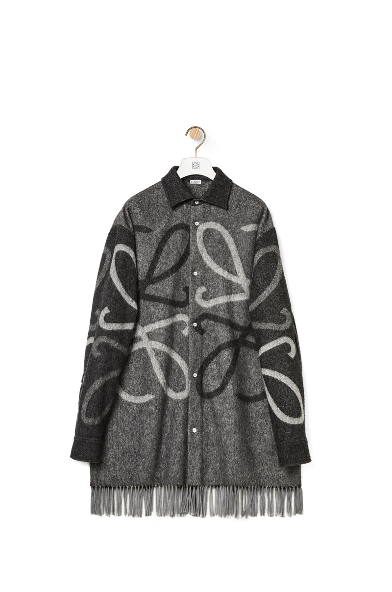 Anagram blanket shirt in wool and cashmere 1