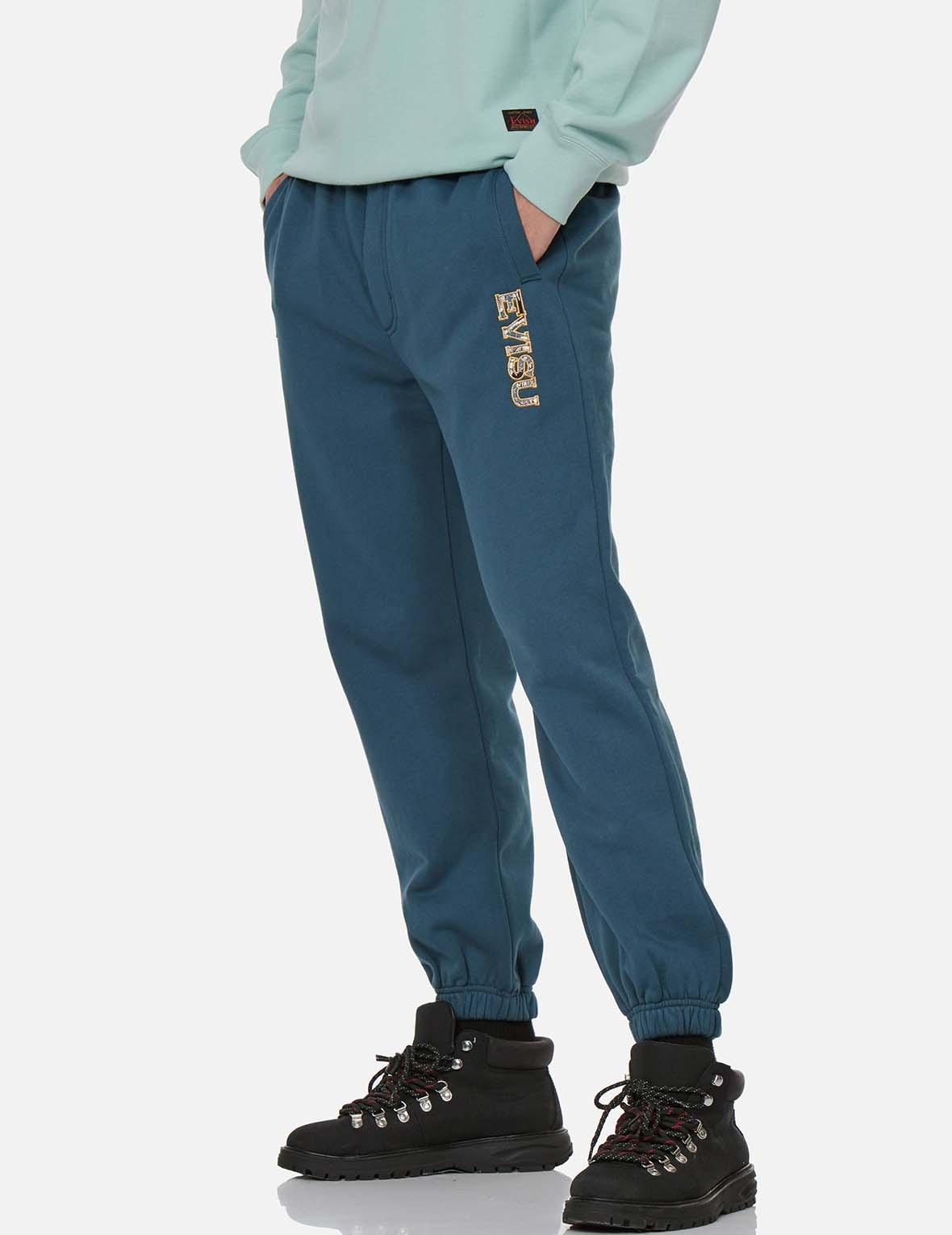 KAMON BROCADE APPLIQUÉ SWEATPANTS - 4