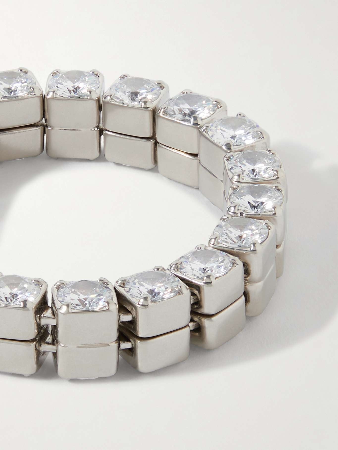 Silver-tone crystal bracelet - 4