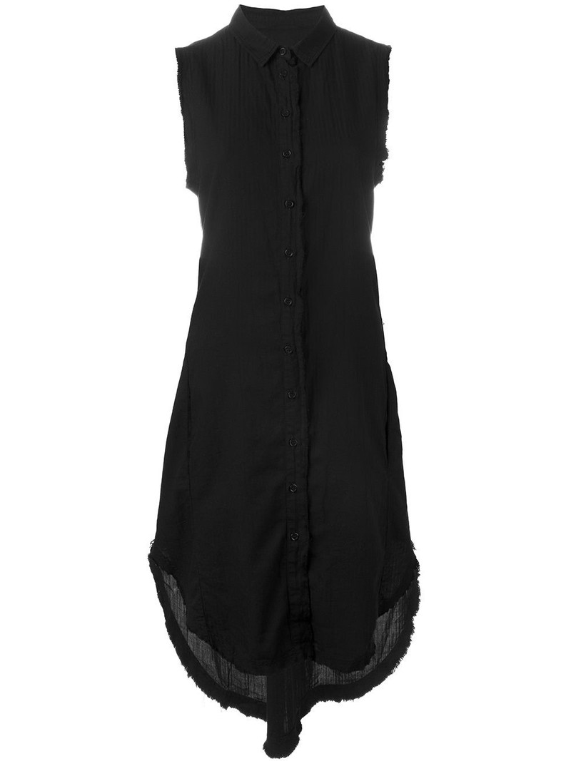 raw edge shirt dress 1