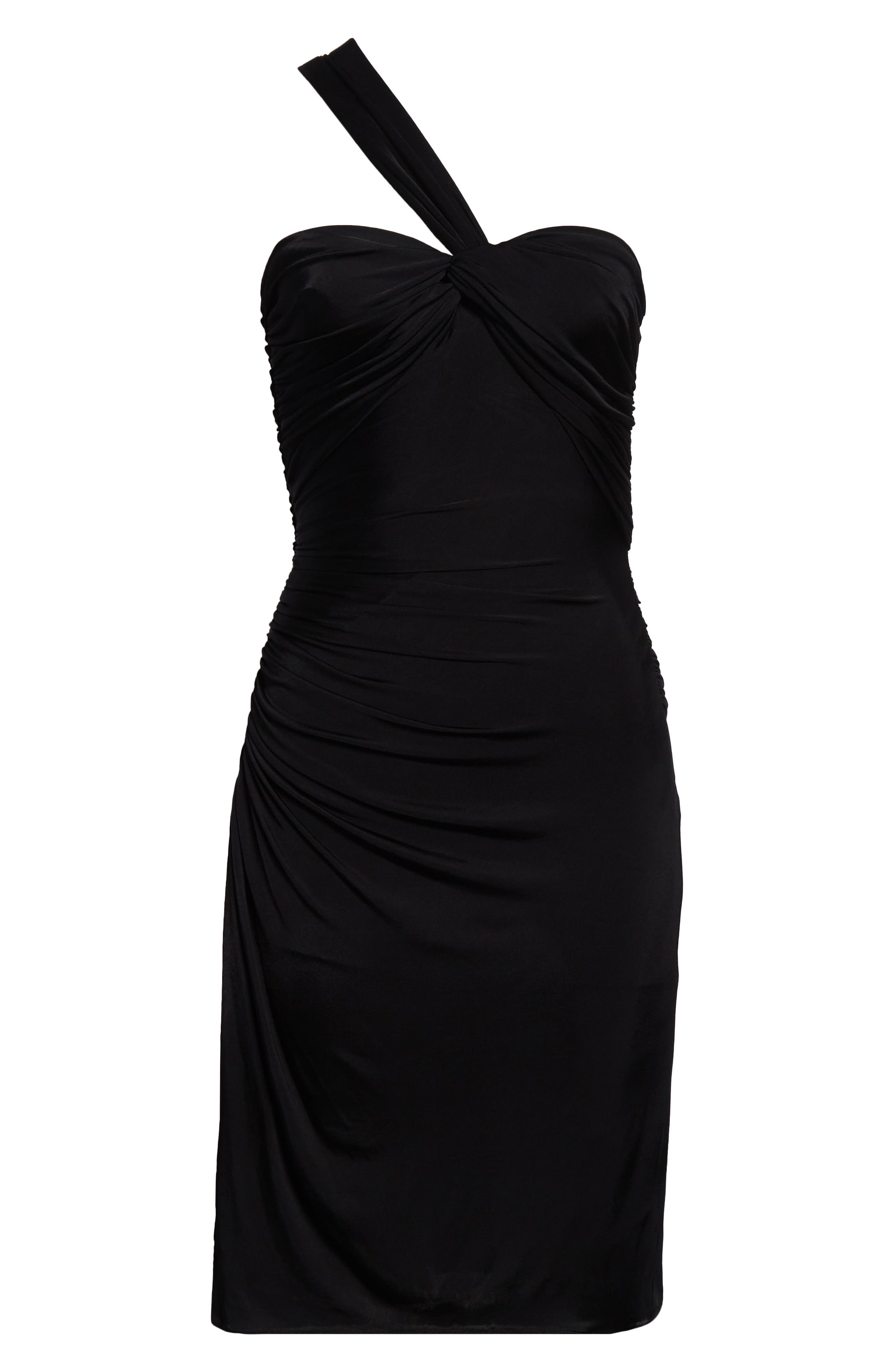 TOM FORD One-Shoulder Twist Front Jersey Minidress in Black at Nordstrom - 5