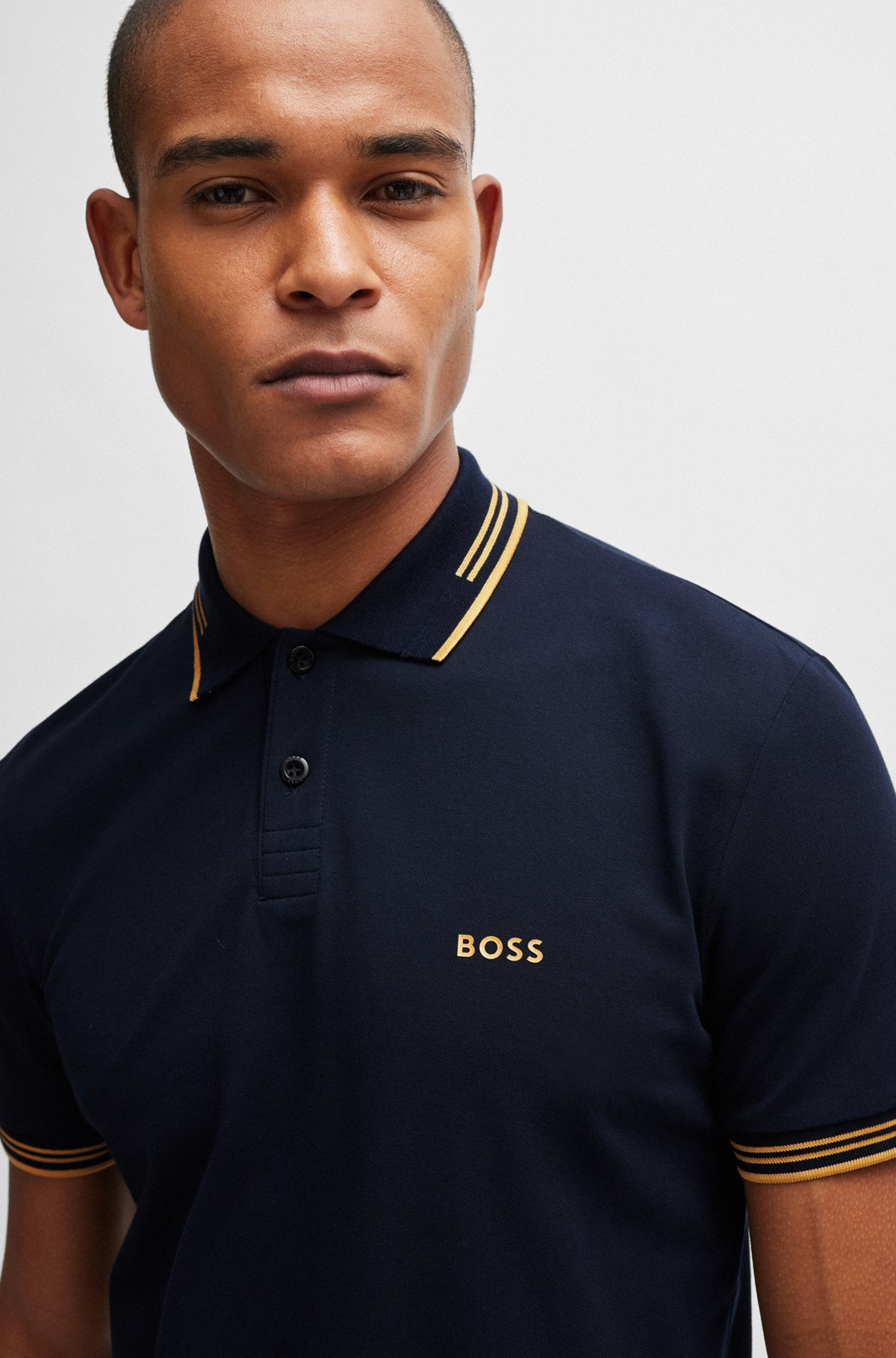 STRETCH-COTTON SLIM-FIT POLO SHIRT WITH BRANDING - 3