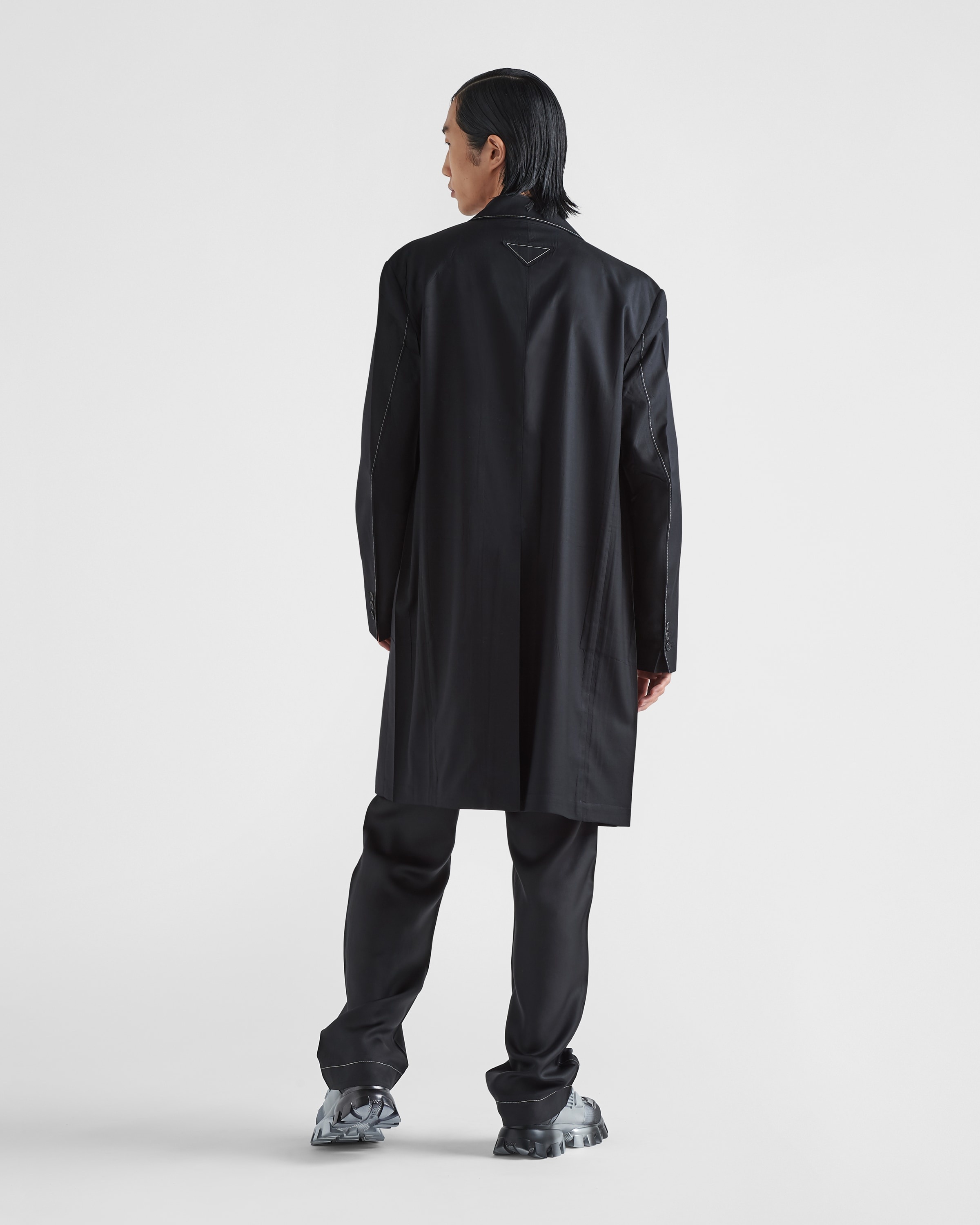 Single-breasted wool coat - 5