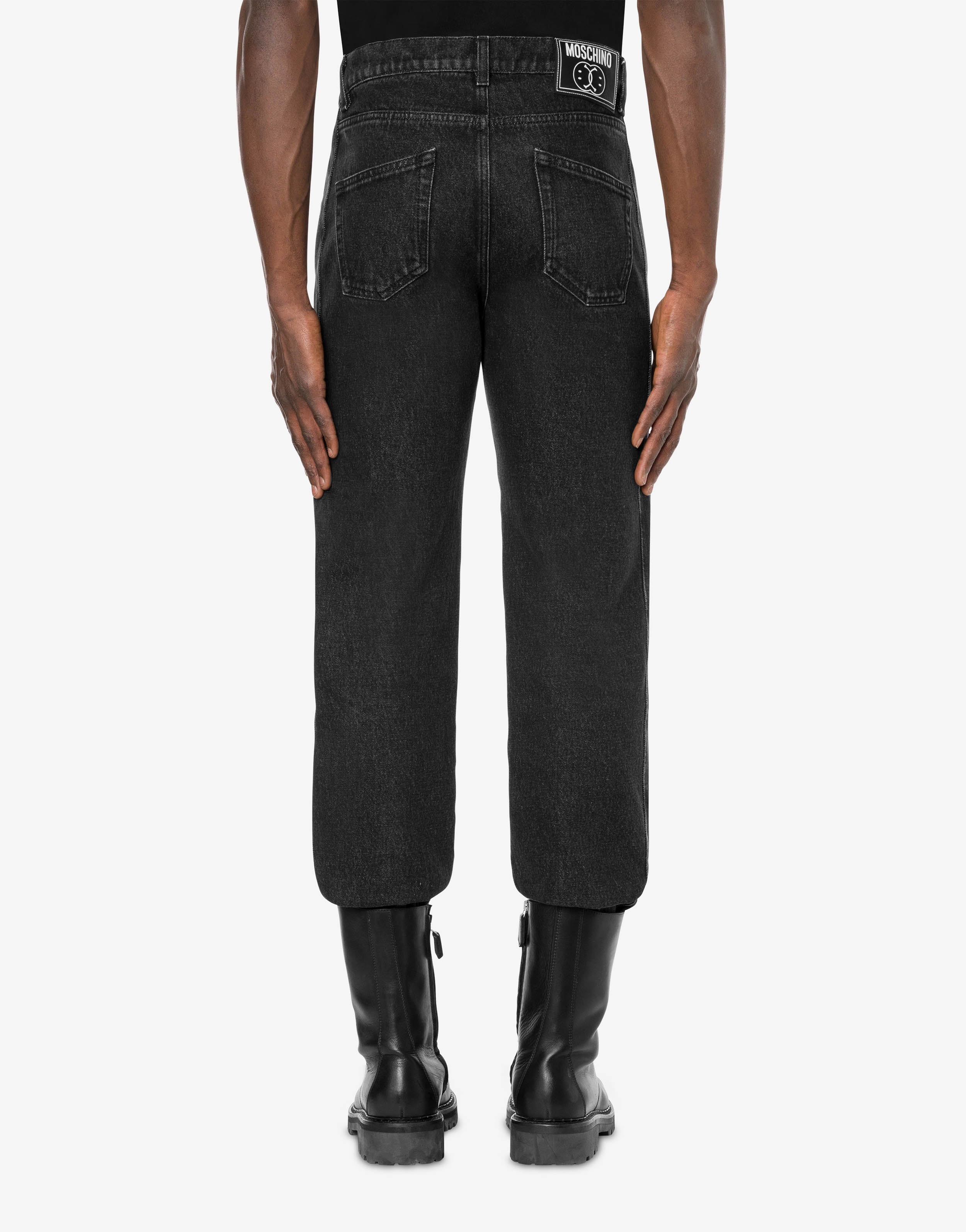 DOUBLE SMILEY®LABEL ORGANIC DENIM TROUSERS - 3