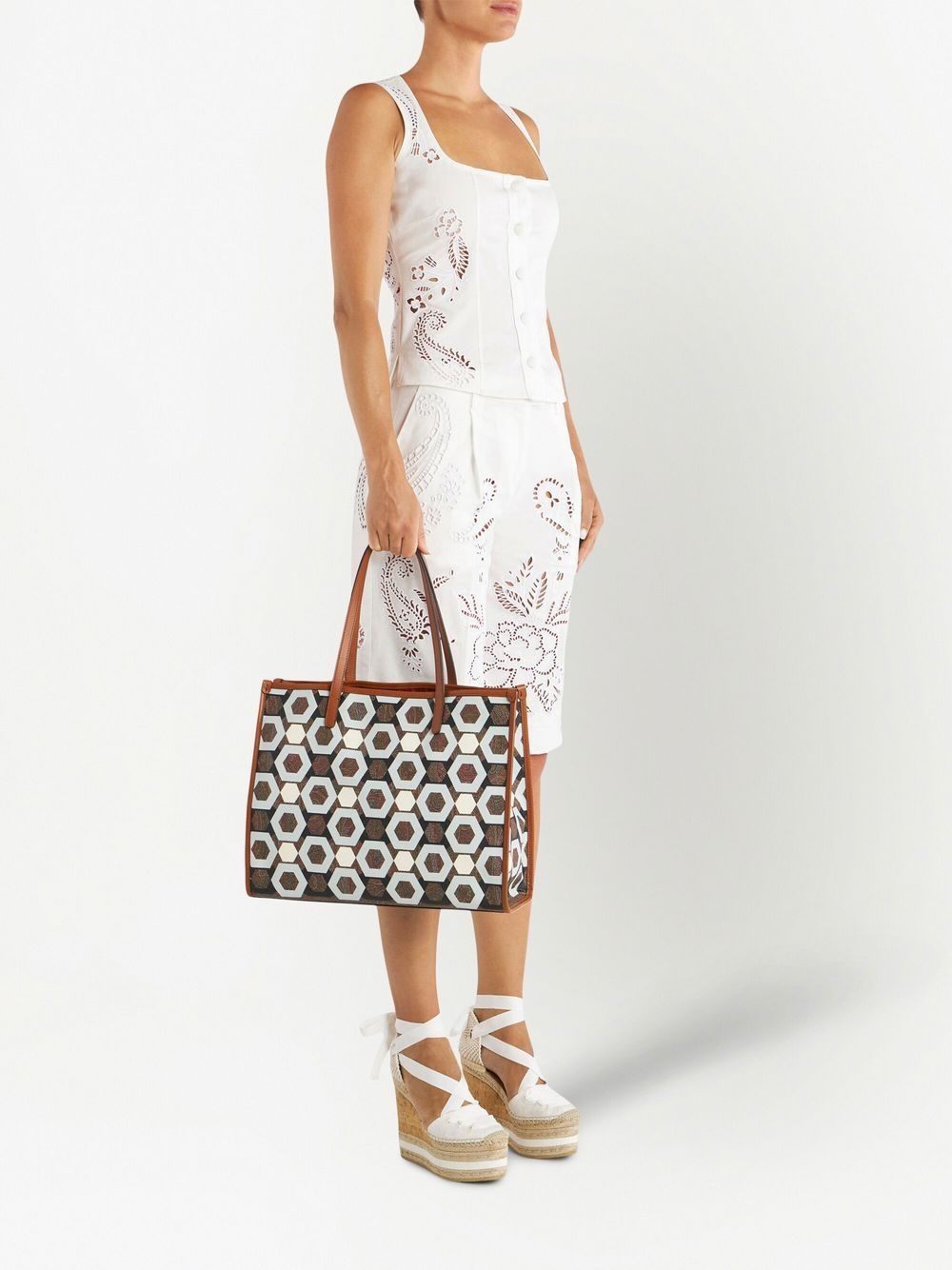 geometric paisley-print tote bag - 2