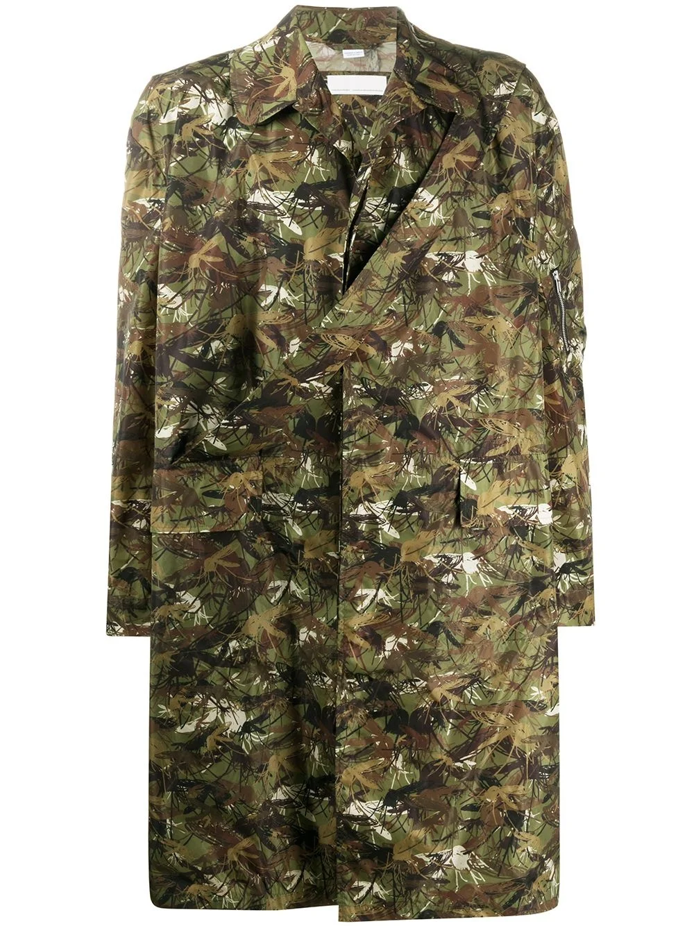 camouflage-print single-breasted coat - 1