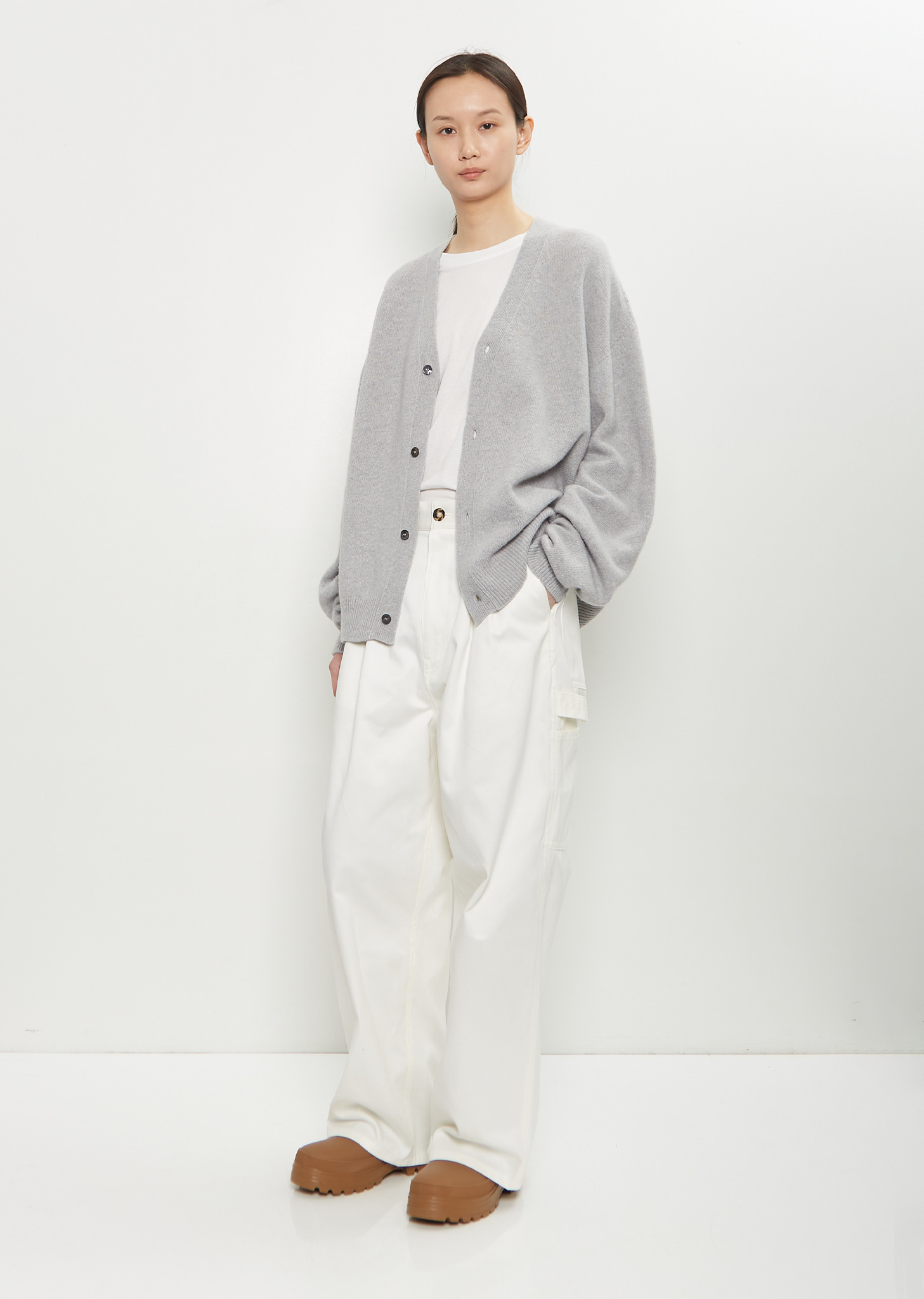 Mabuse Cardigan — Light Grey Melange - 4