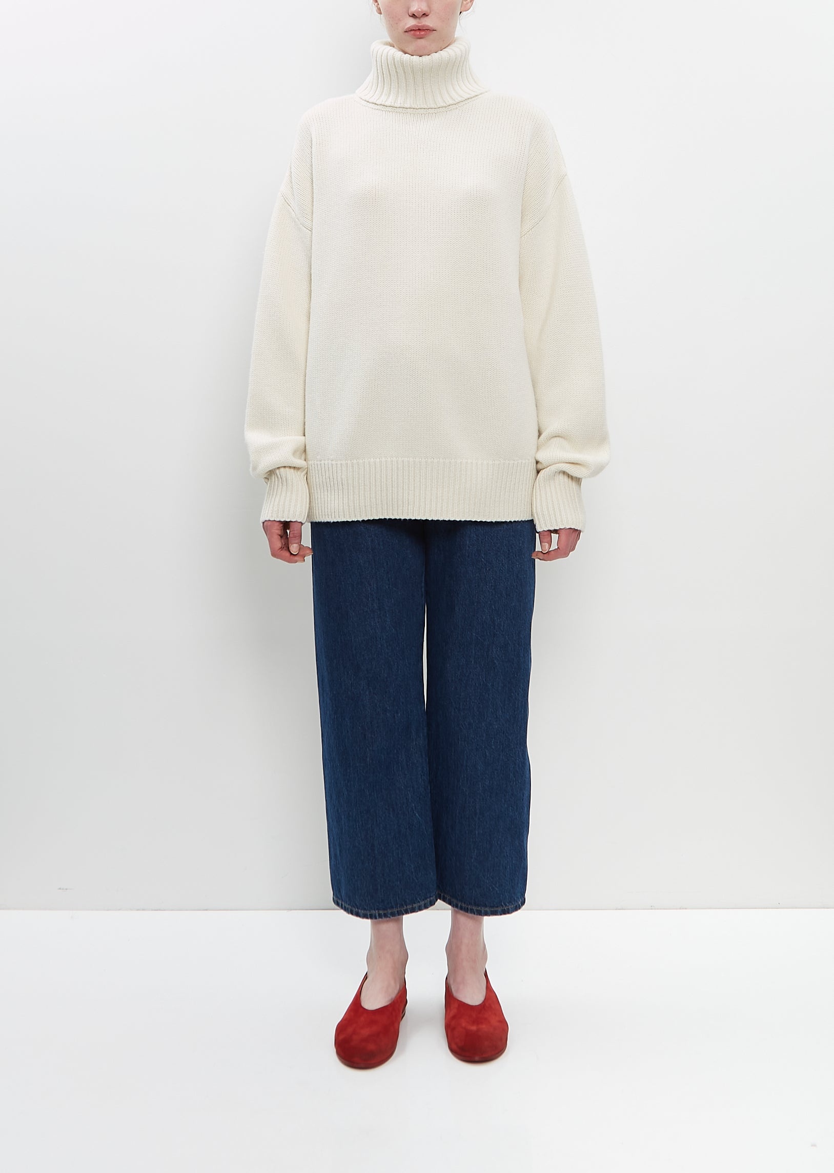 Cashmere n°20 Oversize Xtra Sweater — Chalk - 4