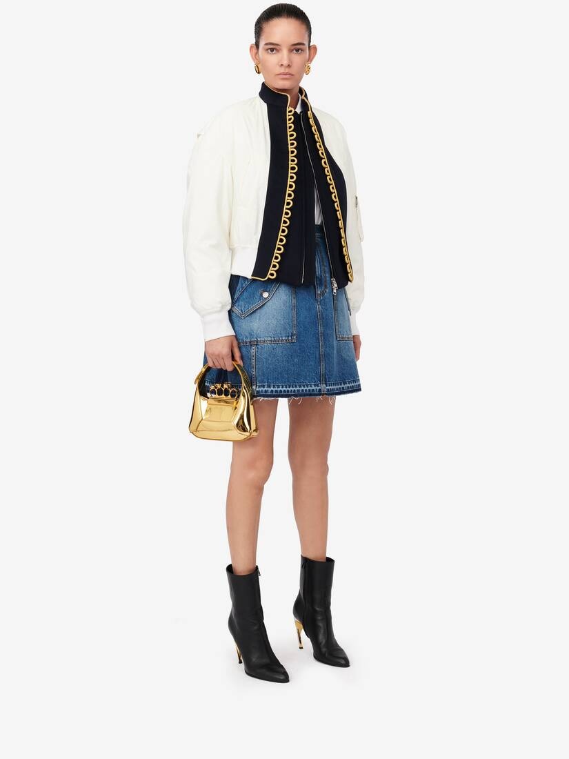 Women's The Jewelled Hobo Mini Bag in Gold - 6