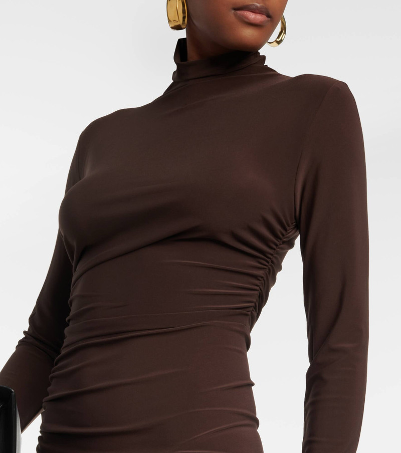 Asymmetric turtleneck midi dress 4
