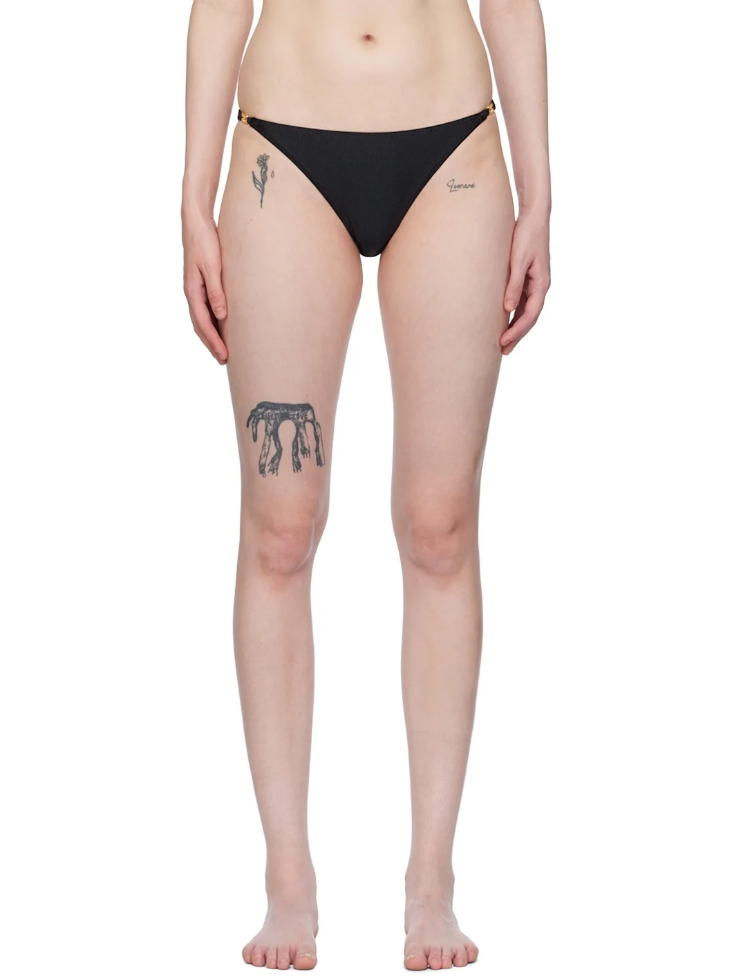 Black Emblem Bikini Bottom - 1