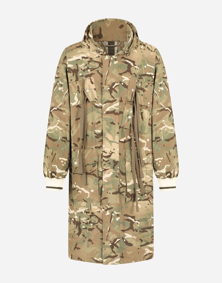 Camouflage-print nylon trench coat - 3