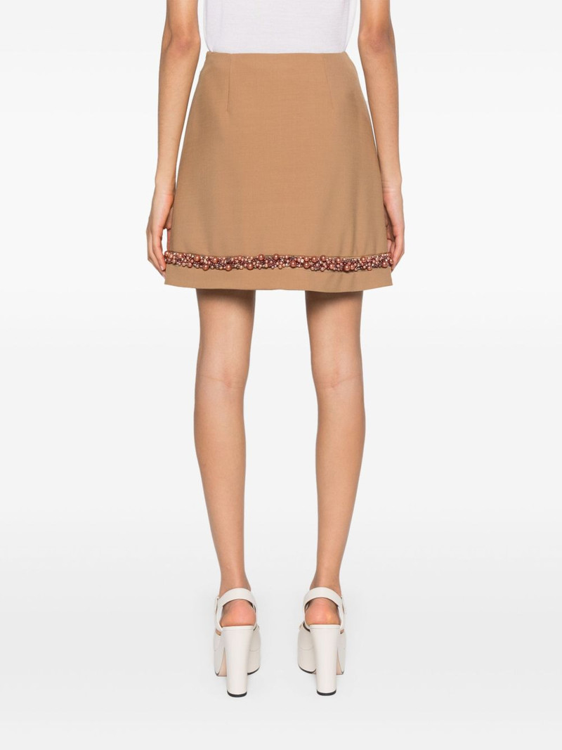pearl-embellished mini skirt 4