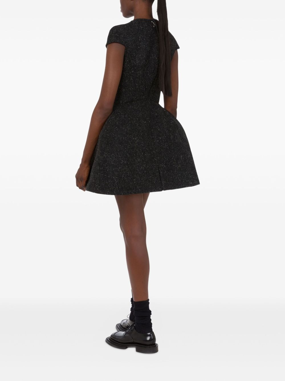 balloon short-sleeved mini dress - 3