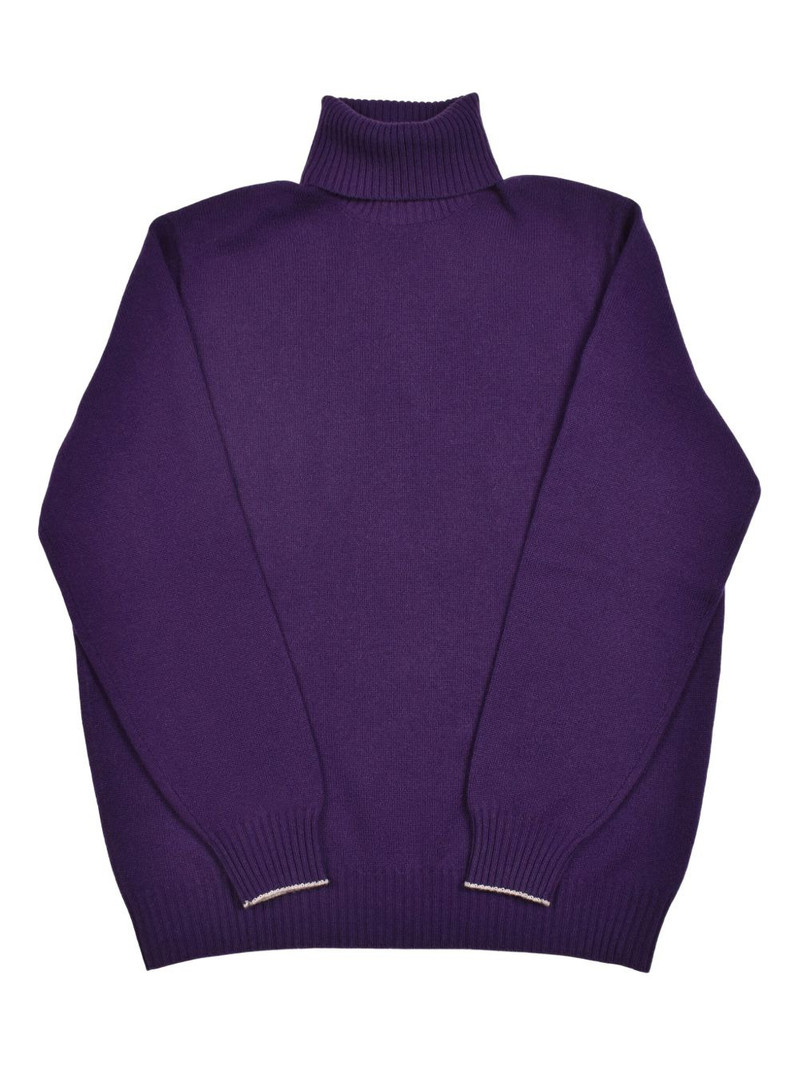 turtleneck ribbed-cuff sweater 3
