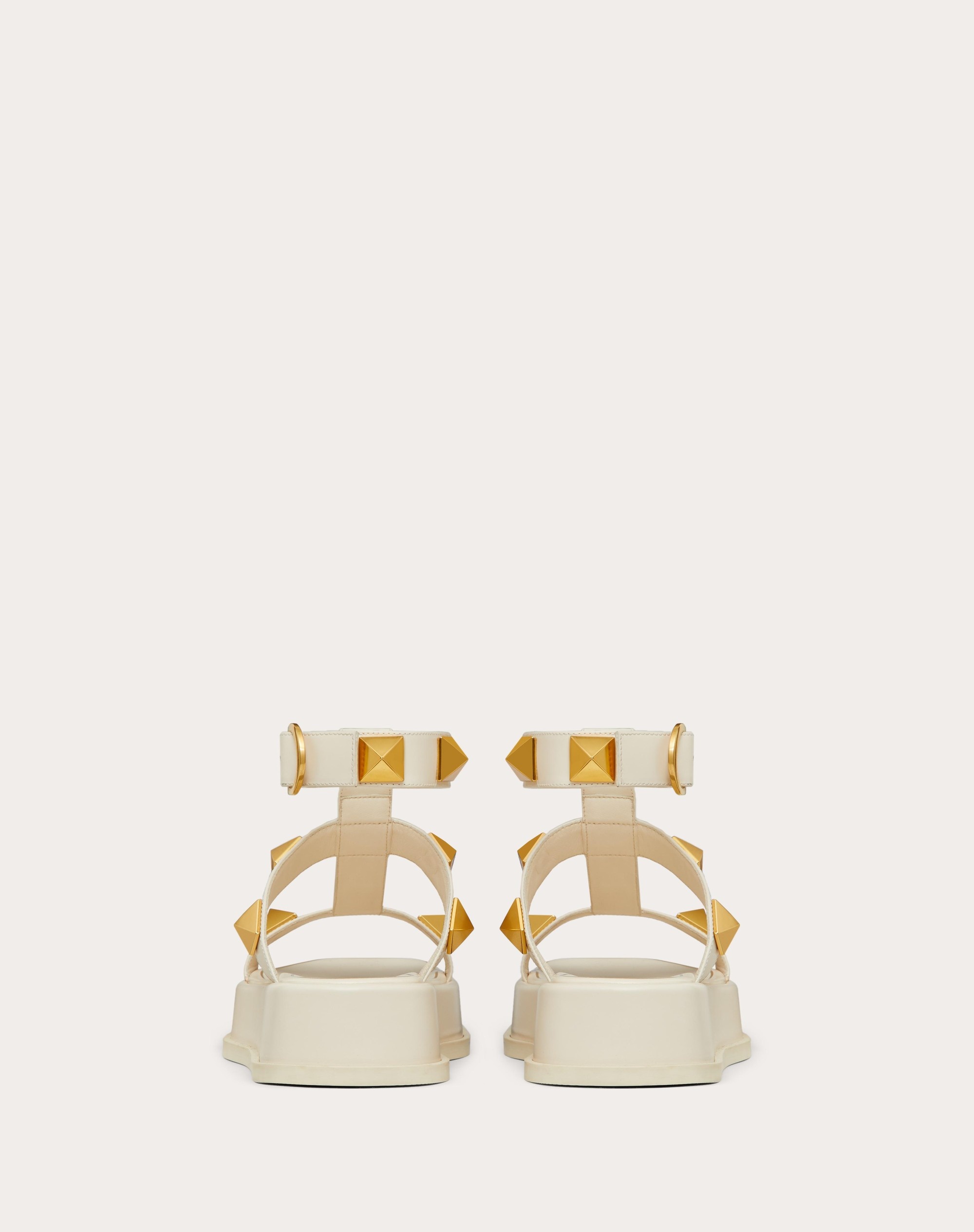 ROMAN STUD CALFSKIN FLATFORM SANDAL 40MM - 3