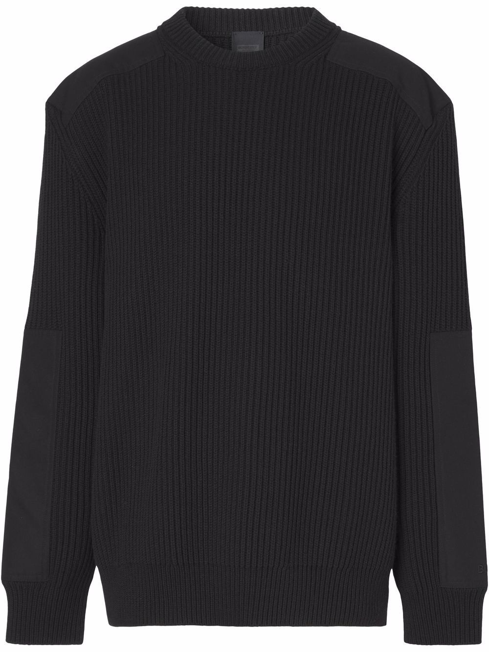 panel-detail ribbed-knit jumper - 1