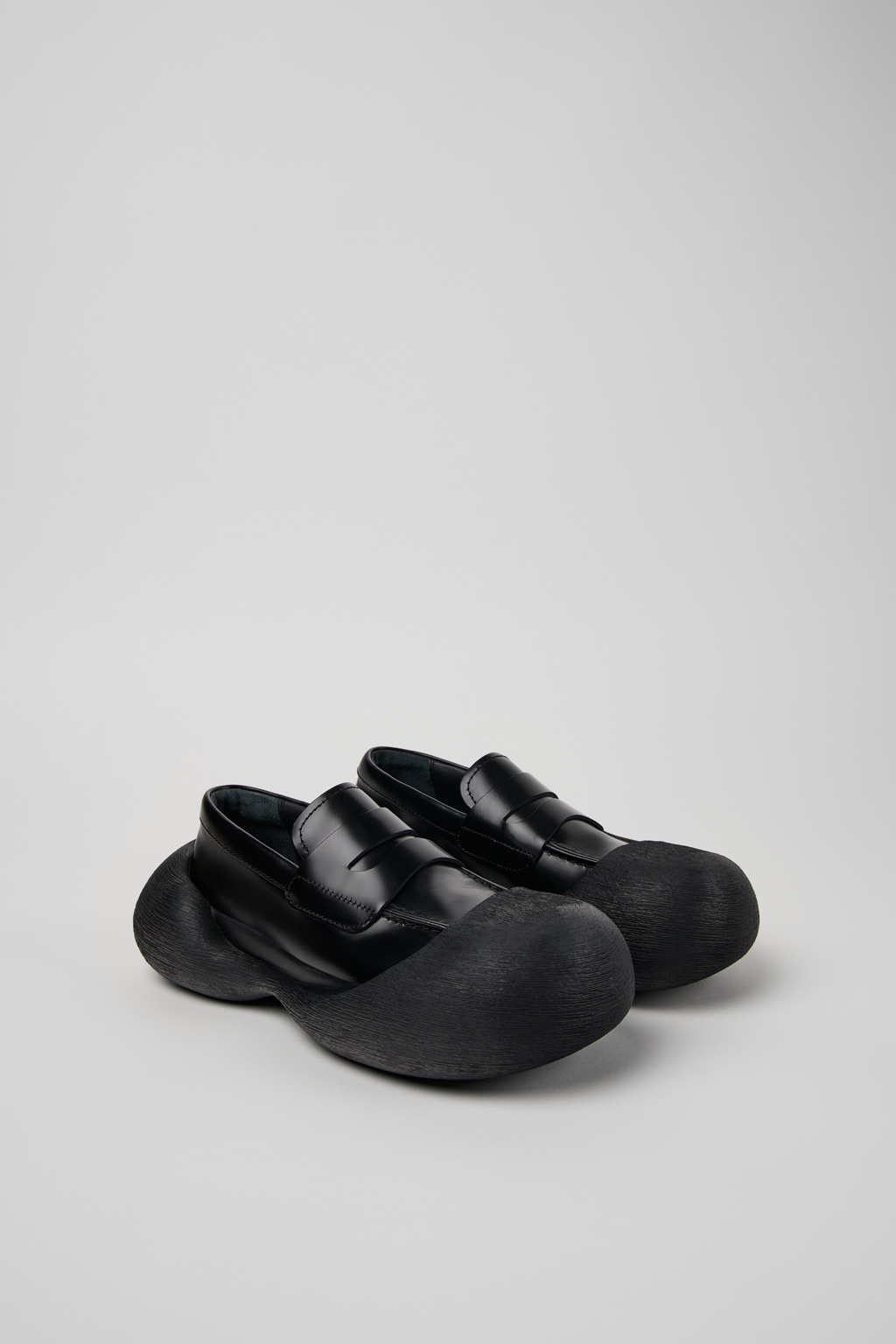 Black Leather Loafers - 2