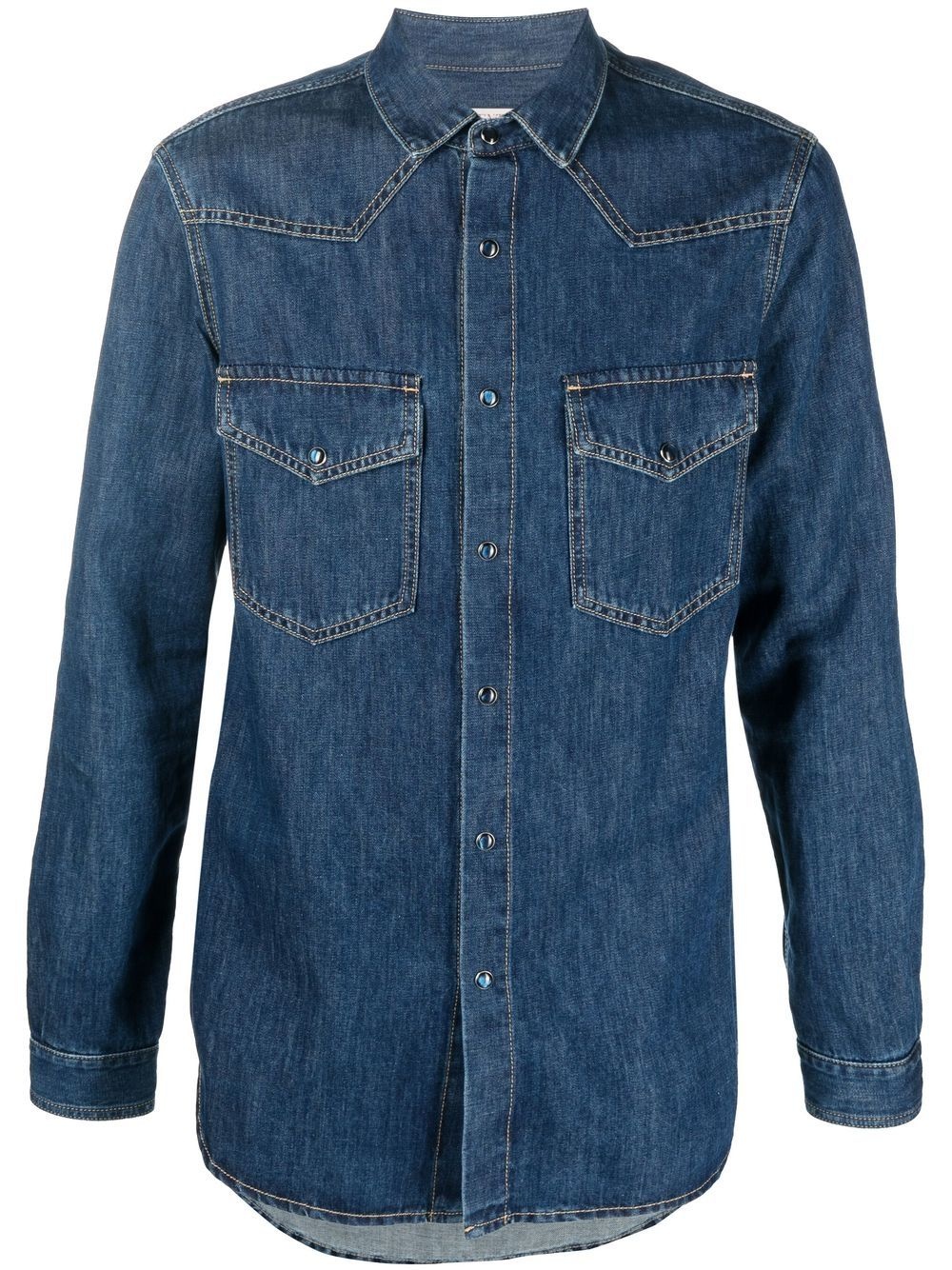 long-sleeve denim shirt - 1