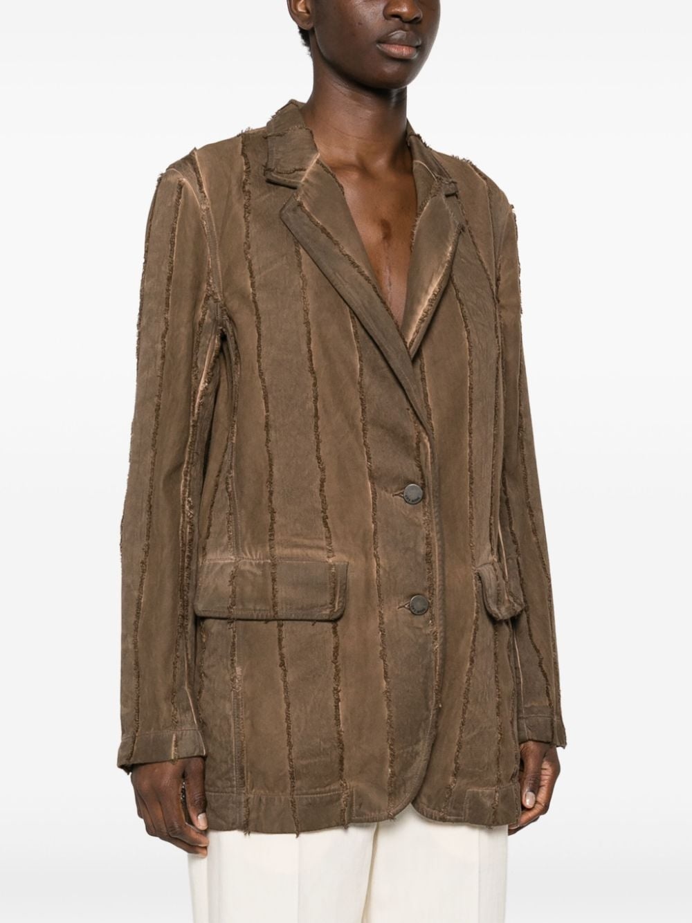Jane frayed-detailing jacket - 3