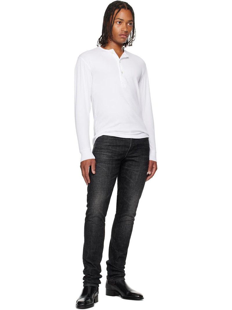 TOM FORD White Rib Henley outlook
