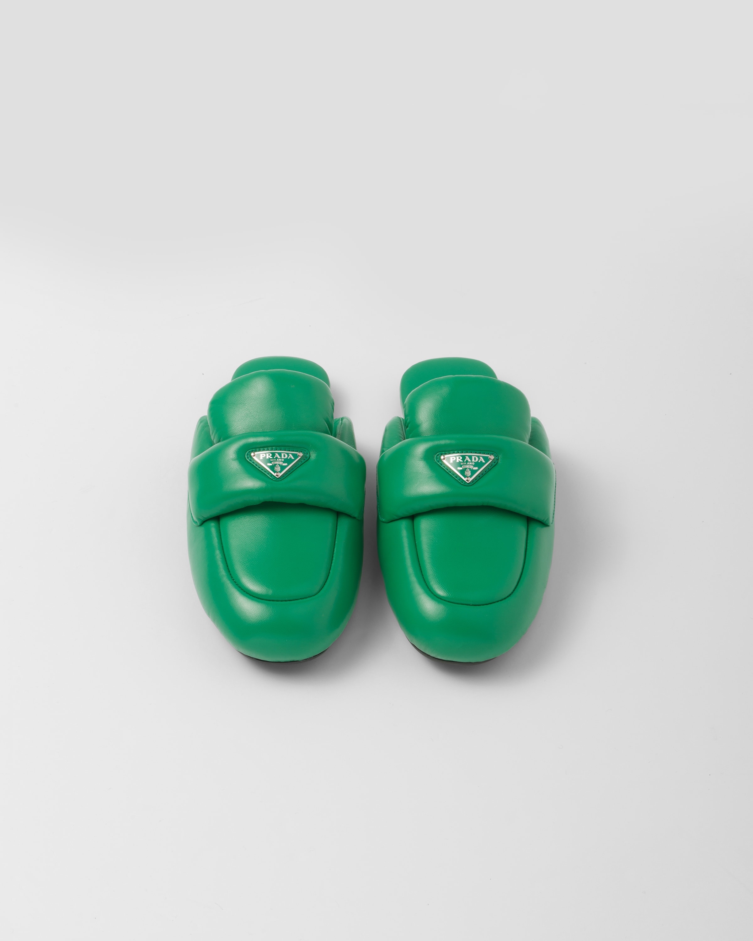 Soft padded nappa leather sabots - 4