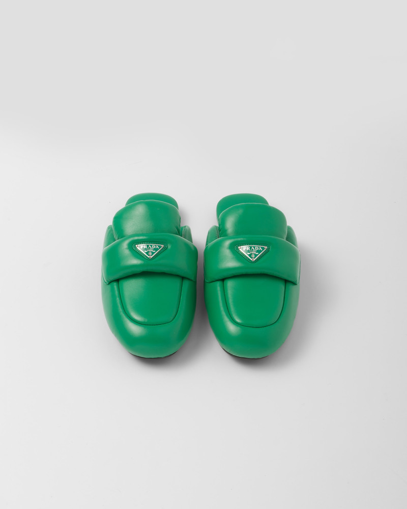 Soft padded nappa leather sabots 4