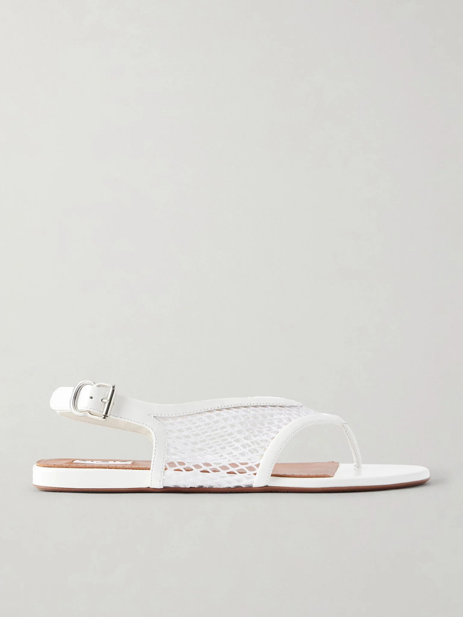 Fishnet flat sandals White - 1