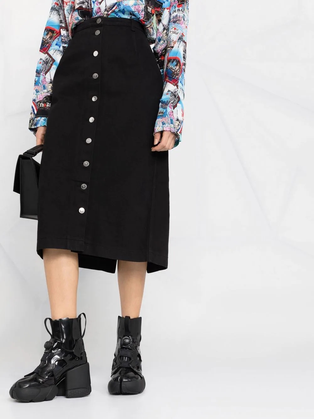 button-down midi skirt - 5
