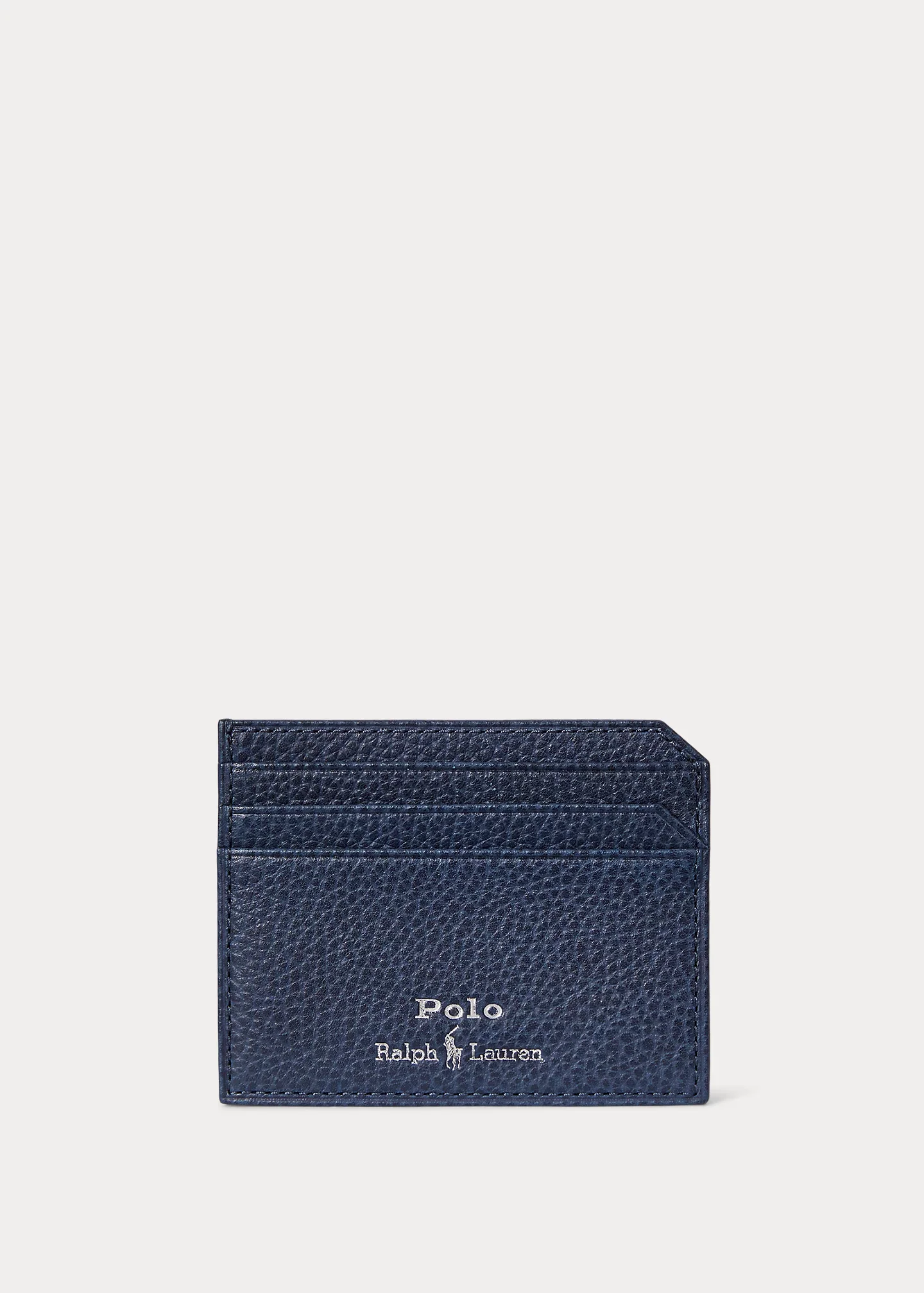 Pebbled Leather Card Case - 1