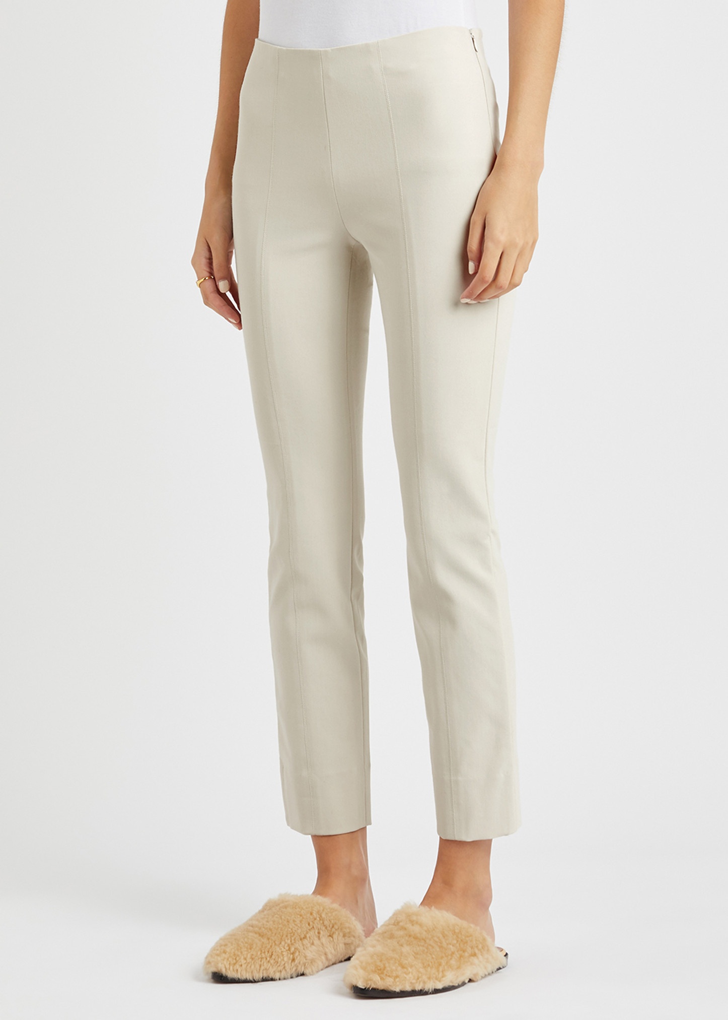 Off-white stretch-jersey trousers - 2