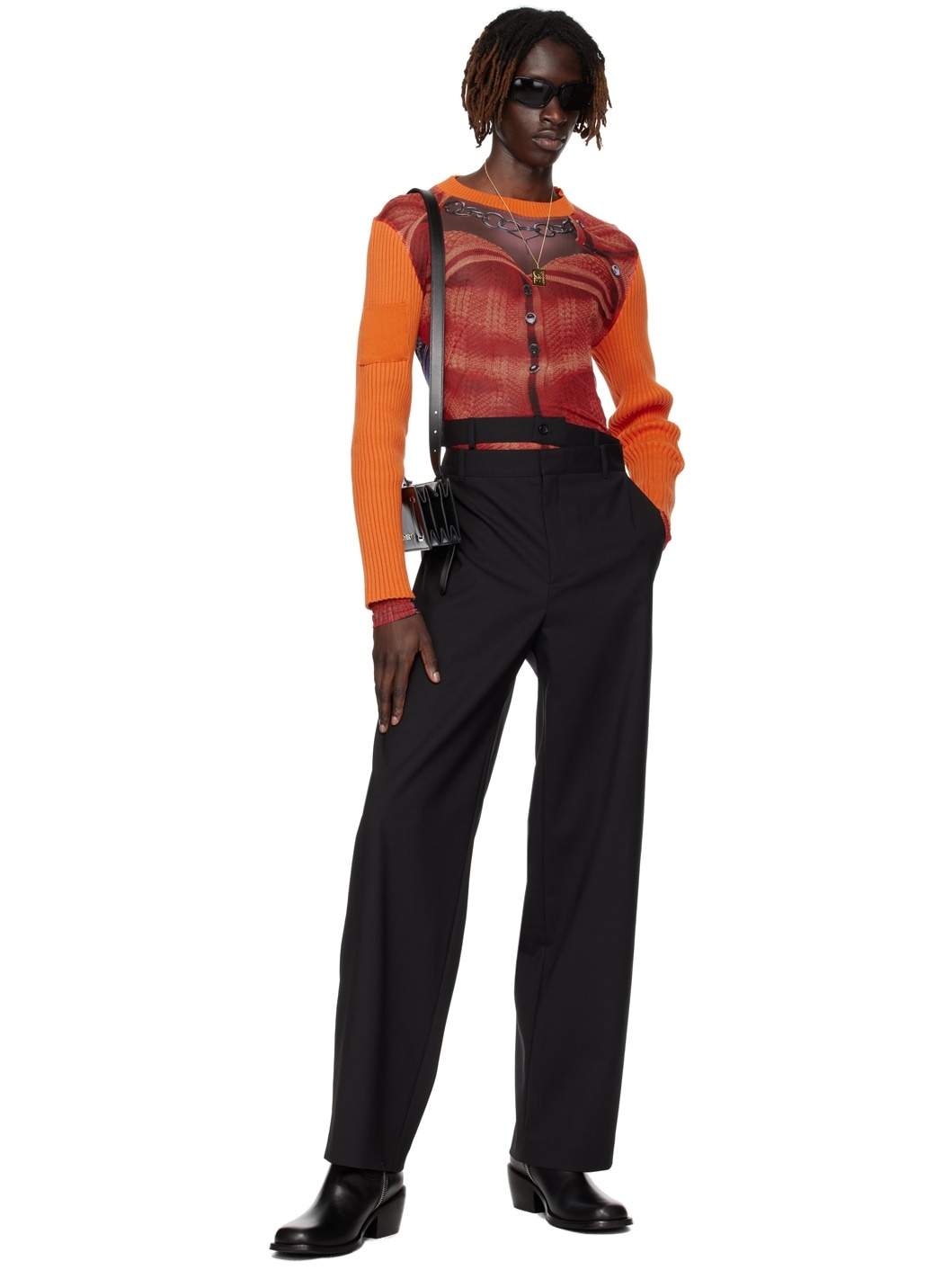 Orange Jean Paul Gaultier Edition Long Sleeve T-Shirt - 5