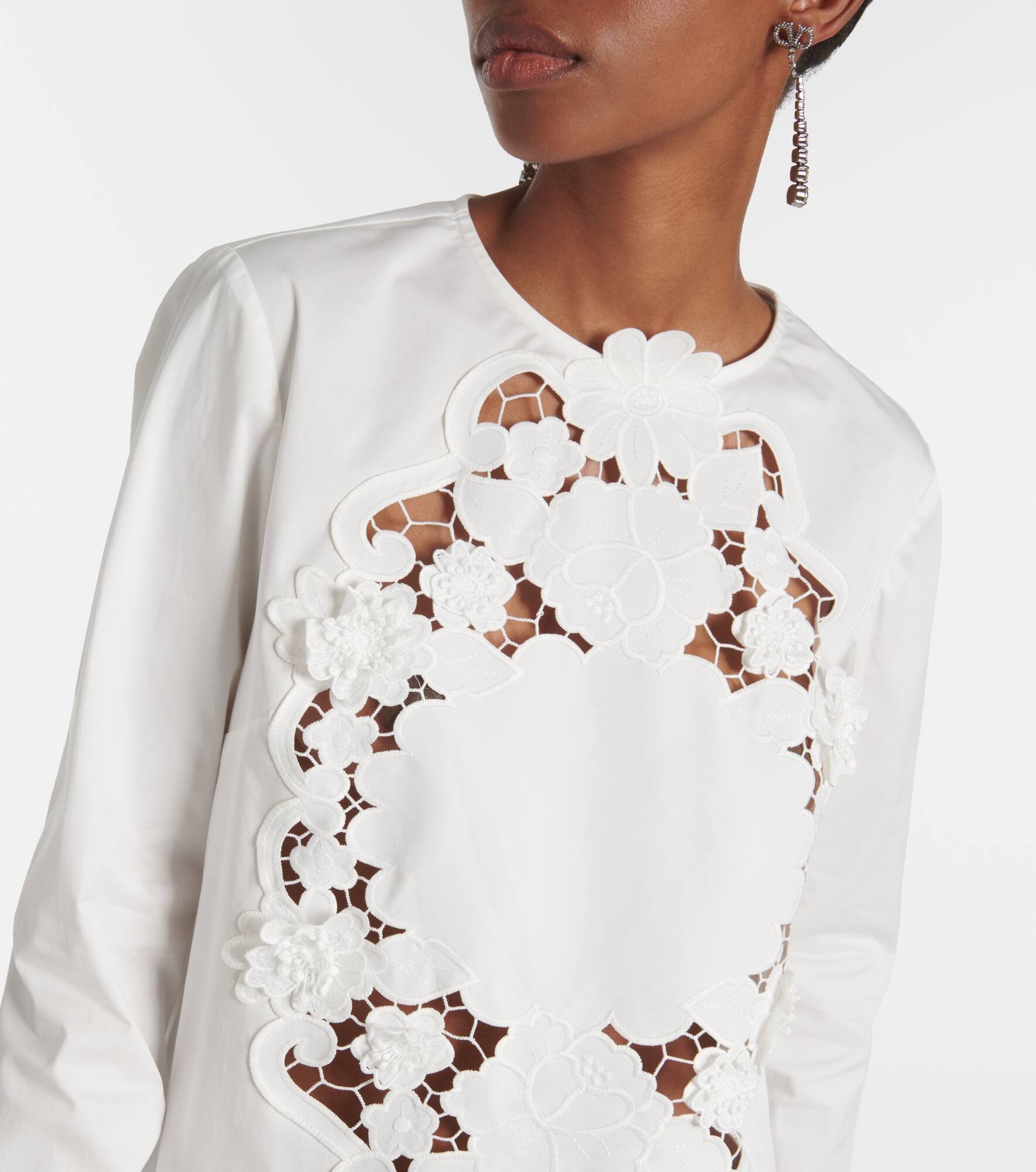 Embroidered cotton blouse - 4