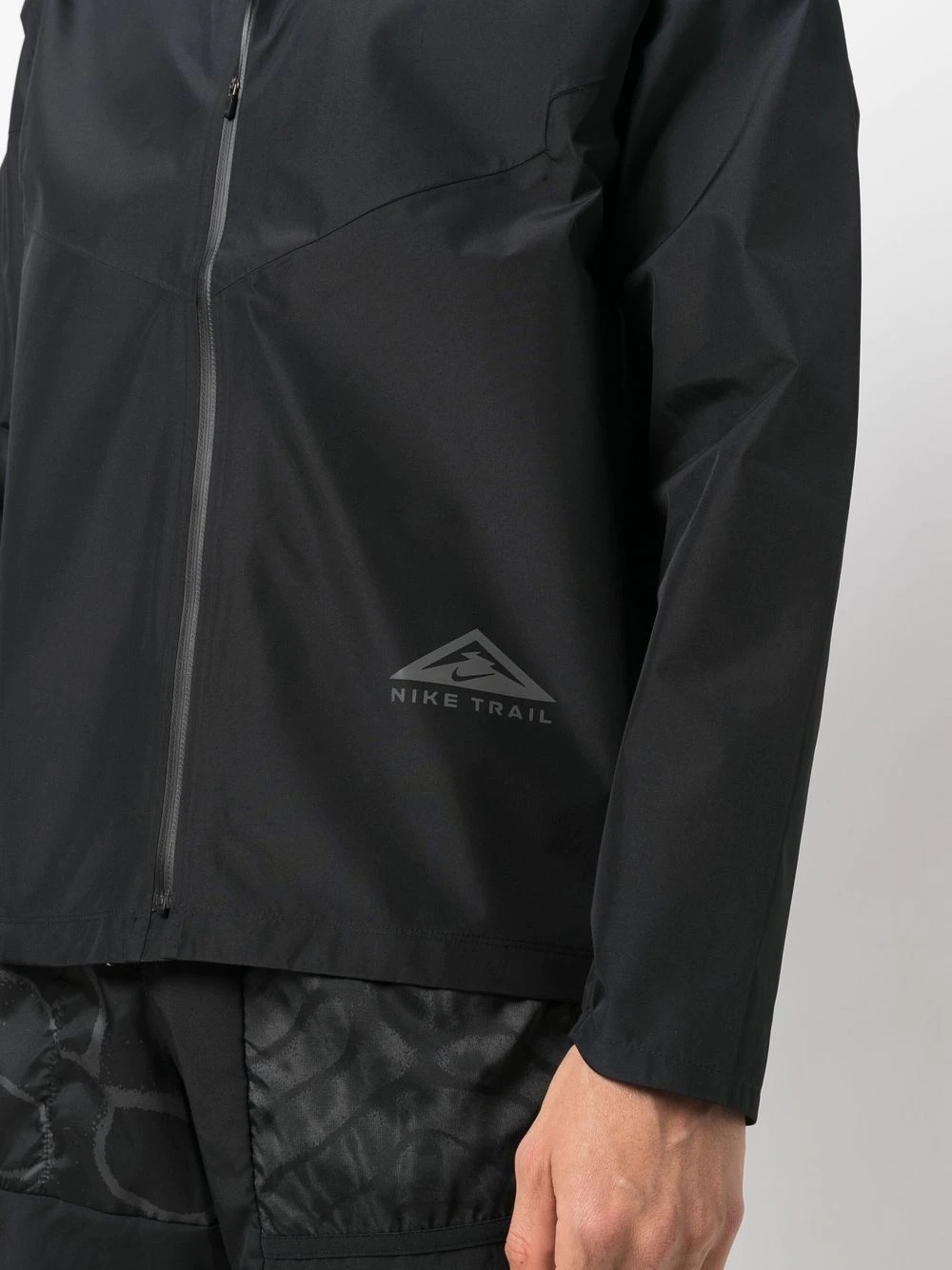 logo-print zip-up windbraker - 5