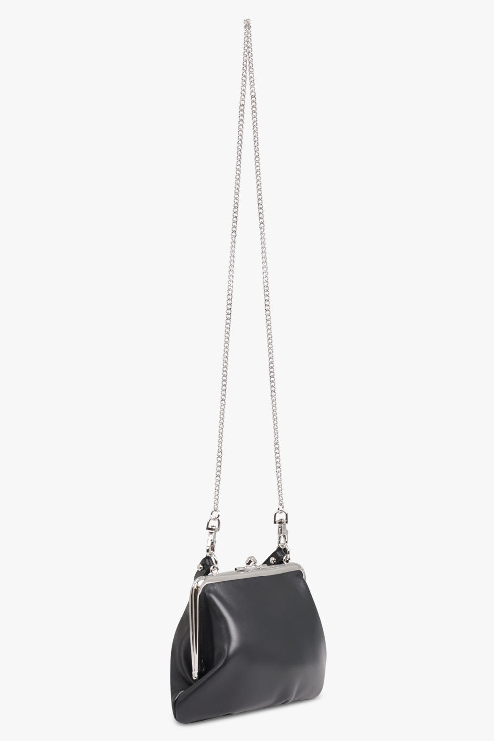 GRANNY FRAME EMBOSSED ORB PURSE | BLACK - 2