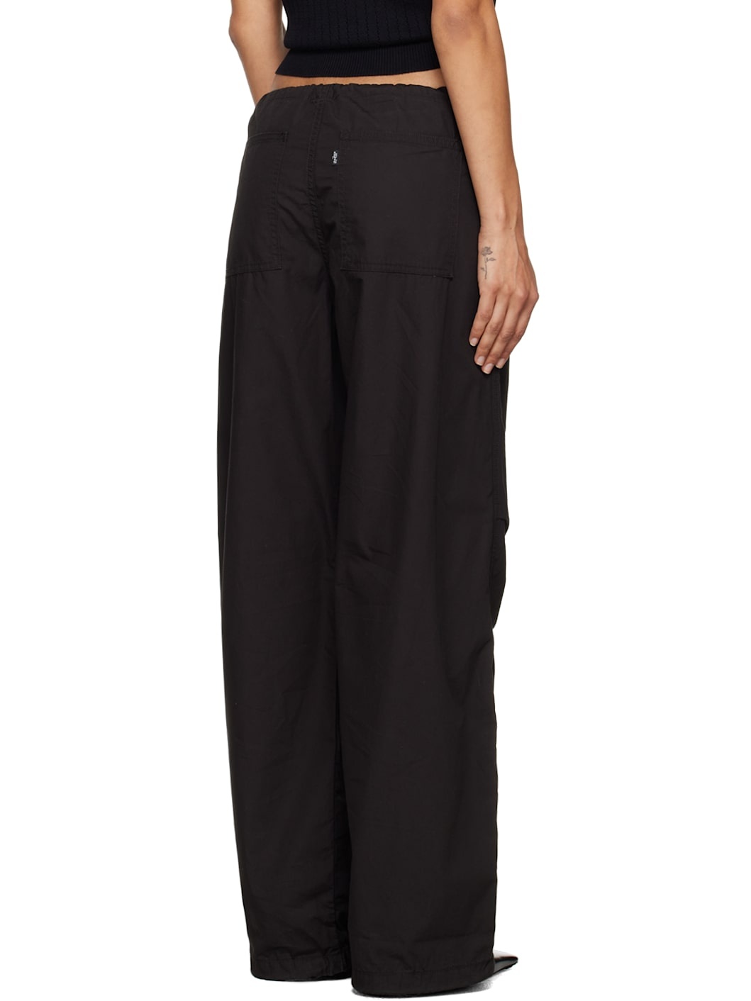 Black Parachute Trousers - 3