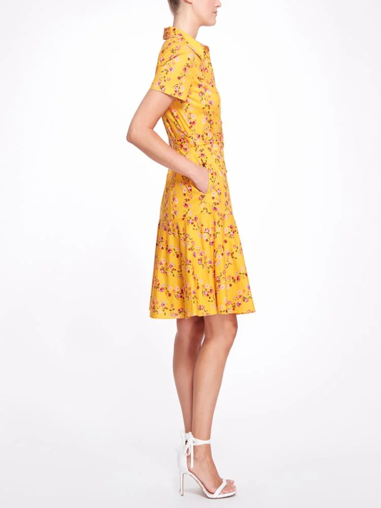 STRIPE PRINT MINI DAY DRESS - 1