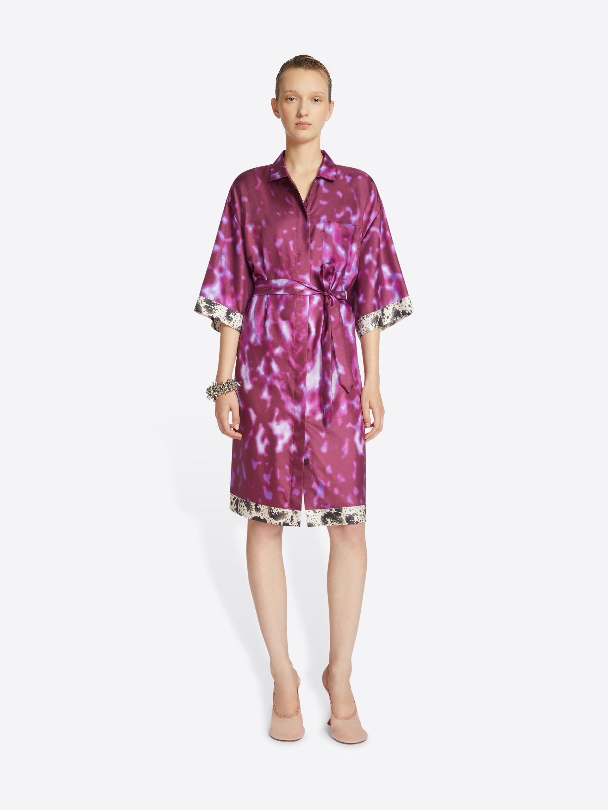 SILK SHIRT DRESS - 2