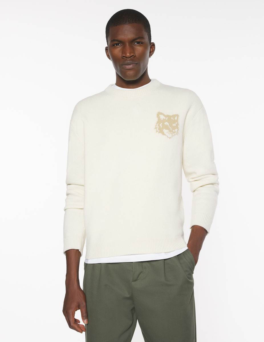 FOX HEAD INTARSIA MERINO JUMPER - 3