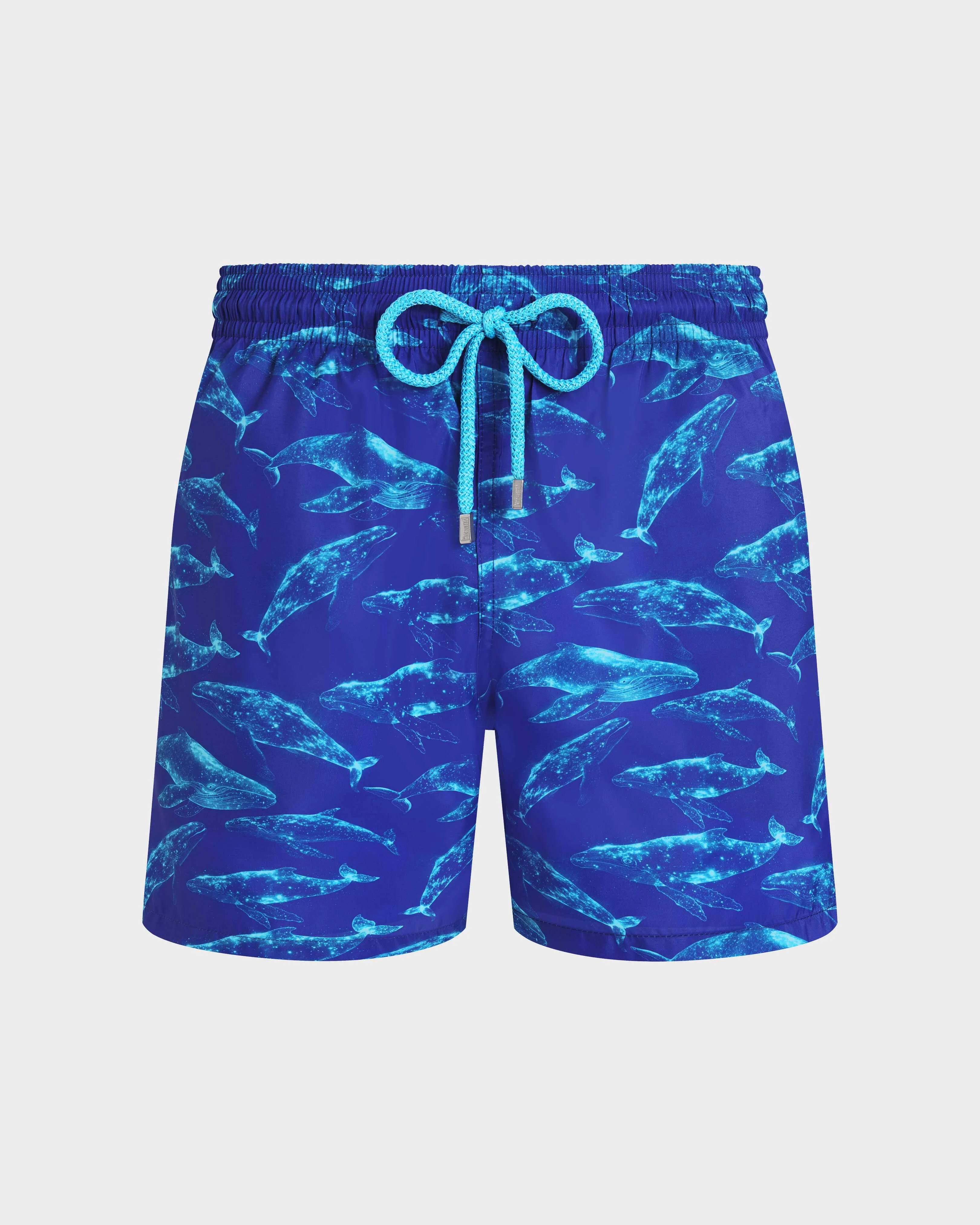 MEN ULTRA-LIGHT AND PACKABLE SWIM SHORTS SPARKLING WHALES - 1