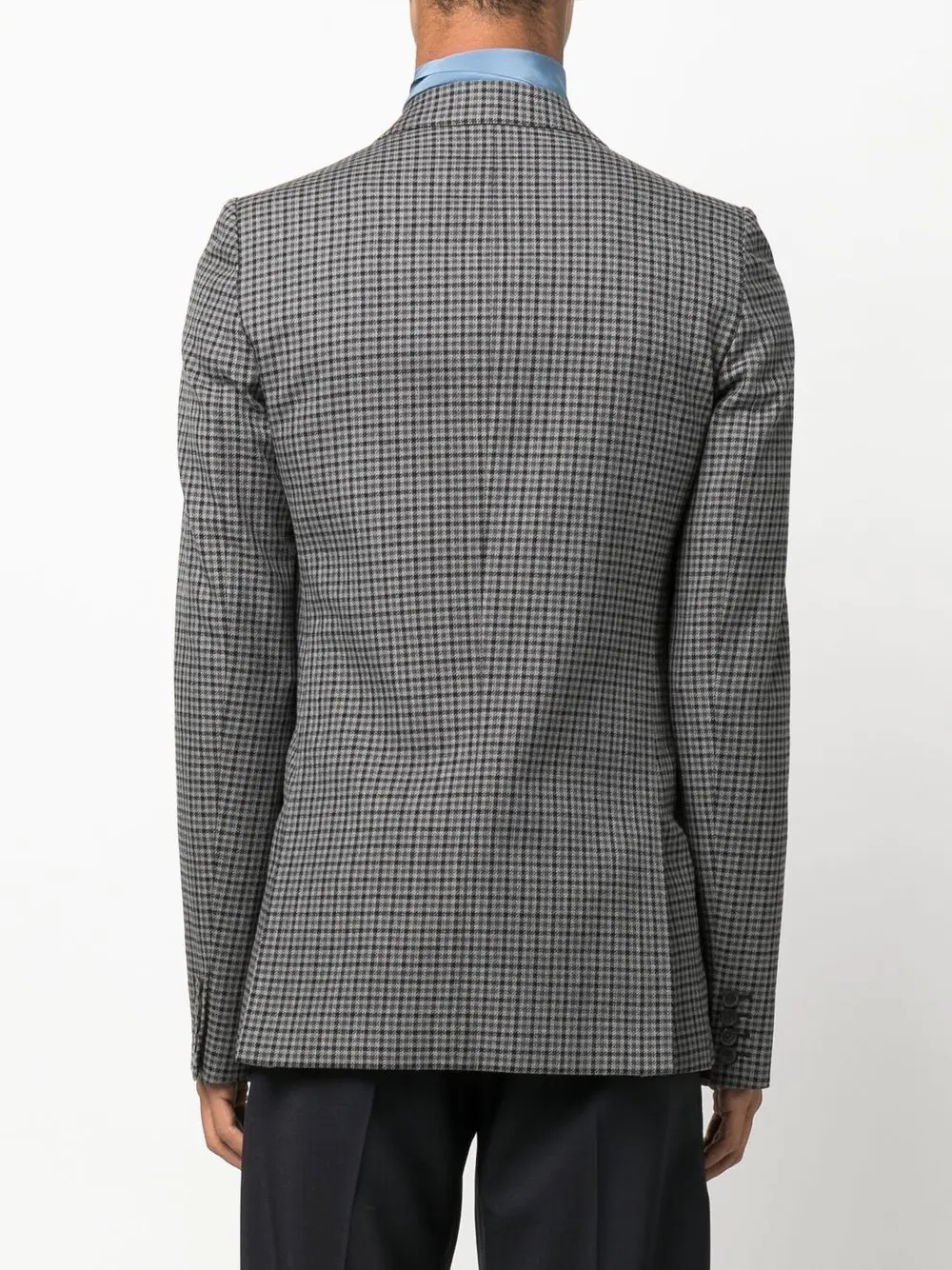 check virgin-wool blazer - 4