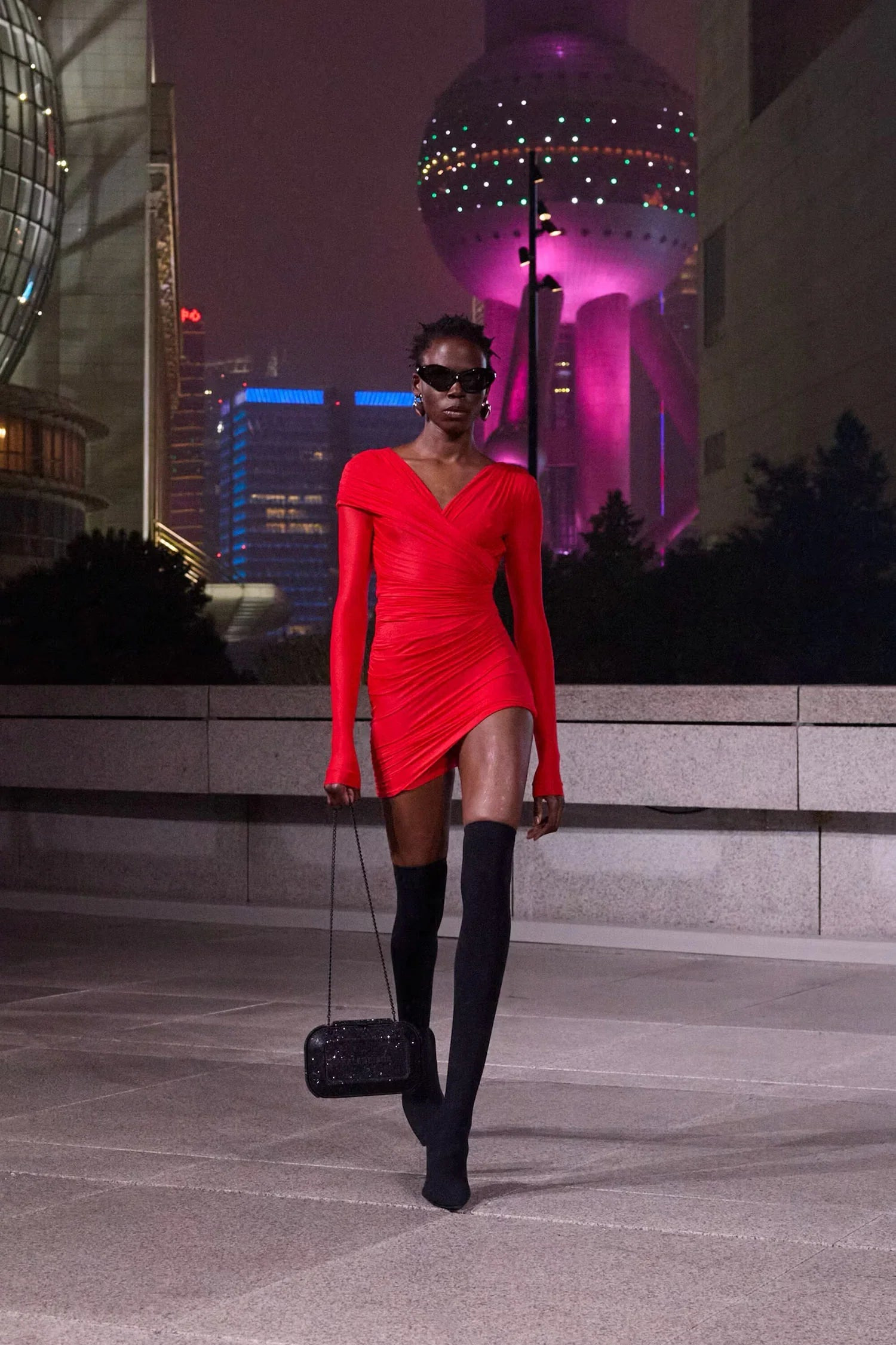 Draped-Dress-In-Light-Jersey - 4