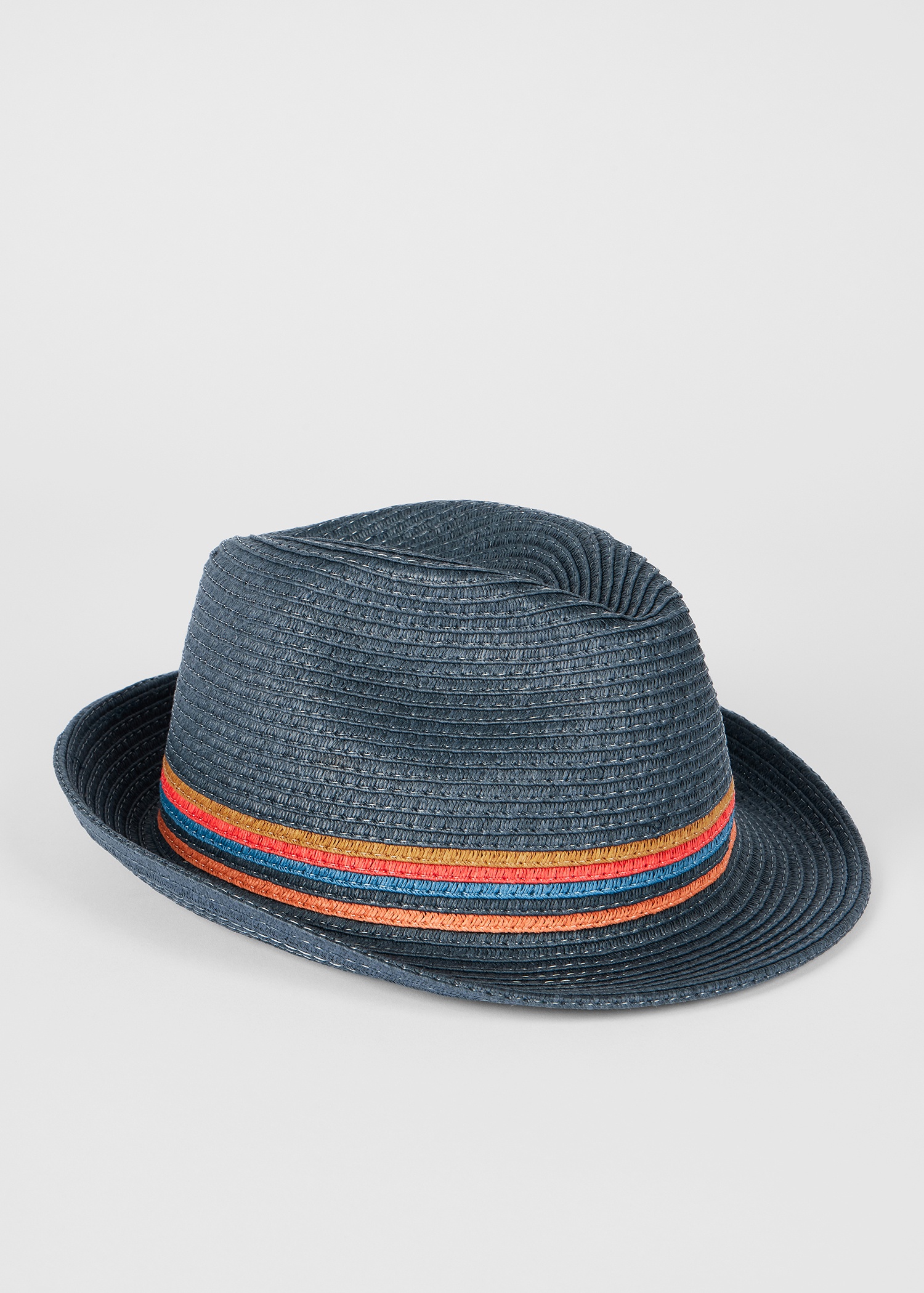 Navy 'Artist Stripe' Trim 'Trilby' Hat - 2