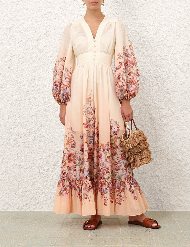 Zimmermann AWAKEN PLUNGE MAXI DRESS outlook