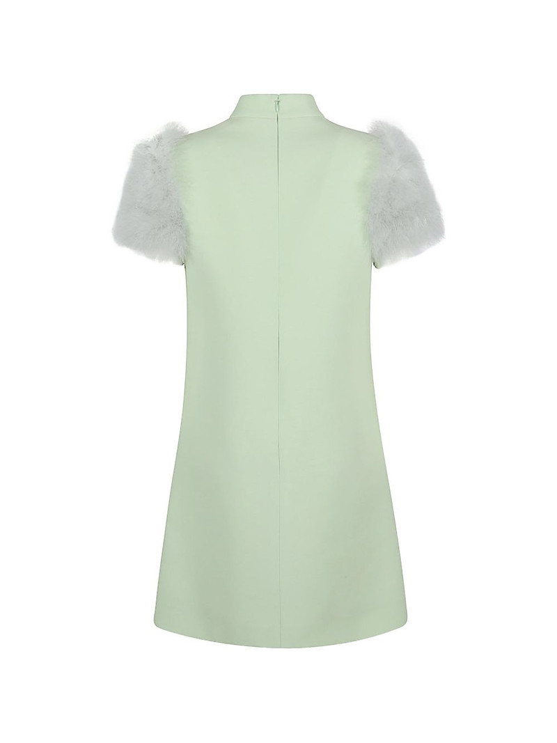 Valentino feathered-detail mini dress outlook