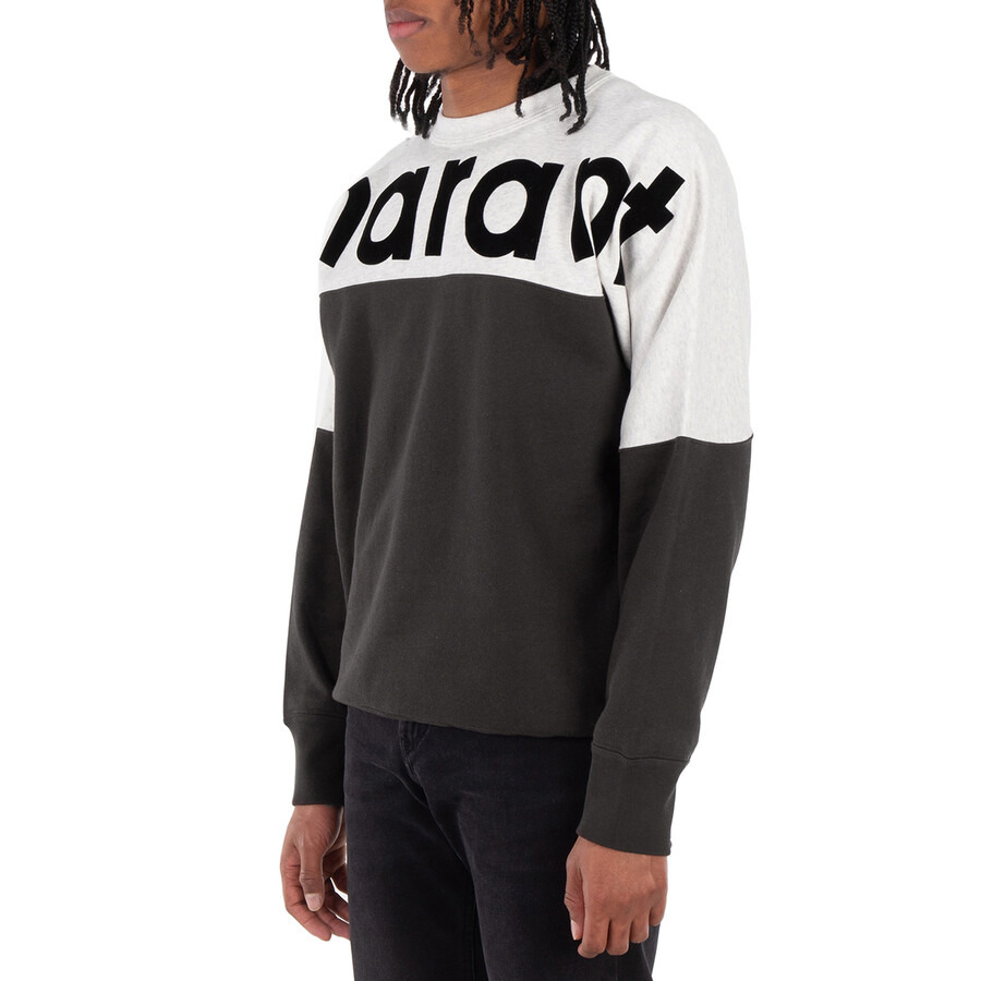 Isabel Marant Men's Faded Black Howley Logo Printed Sweatshirt - 2