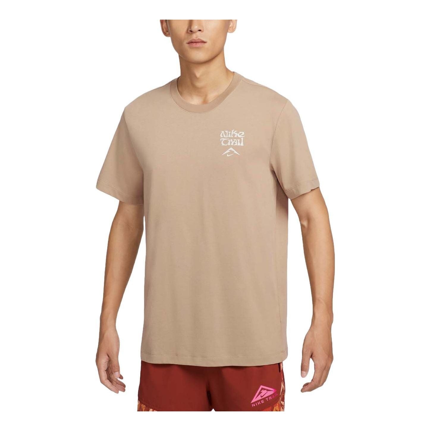 Nike Dri-FIT Running T-Shirt Asia Sizing 'Khaki' FZ8055-247 - 1