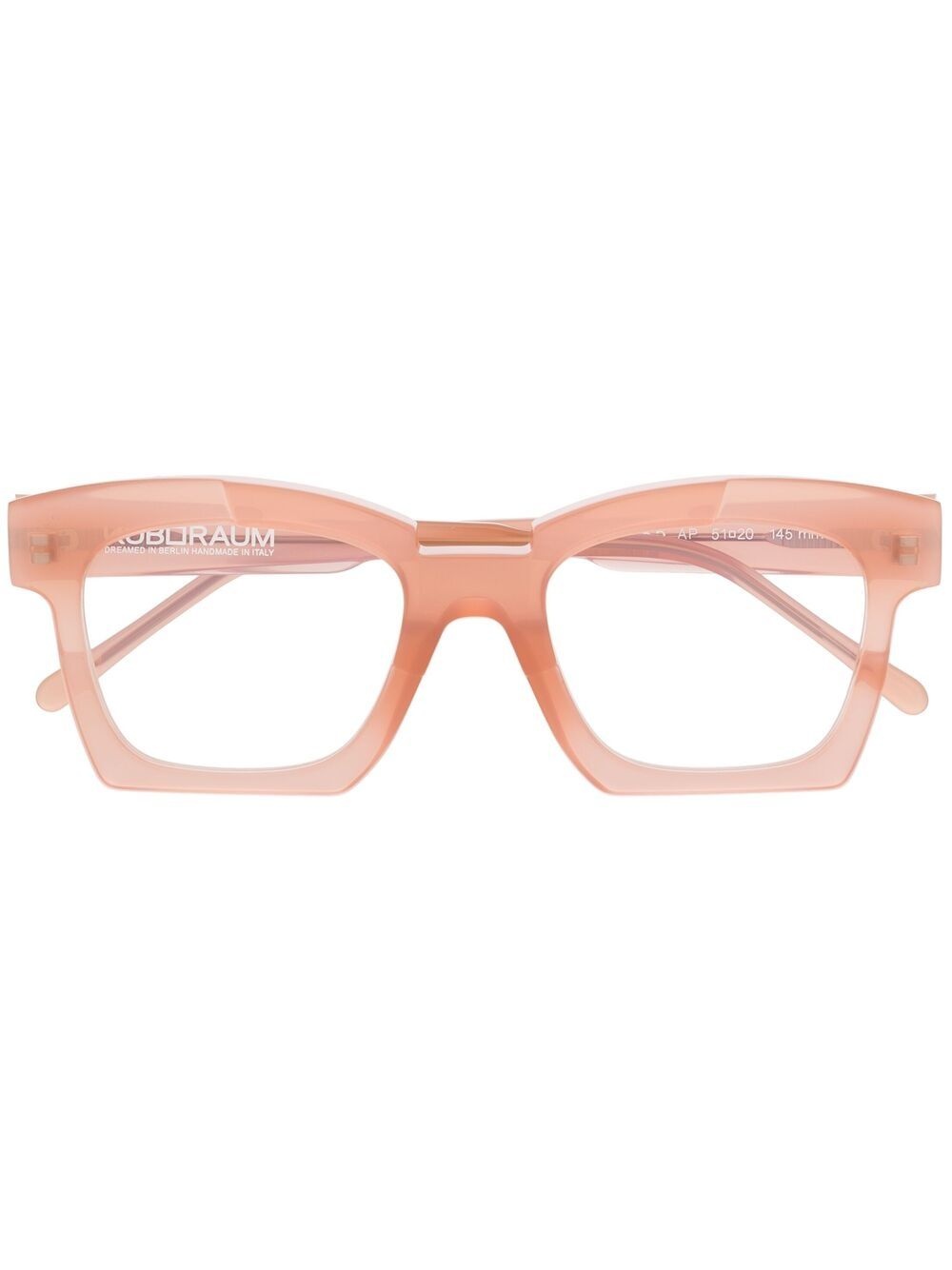 square-frame translucent glasses - 1