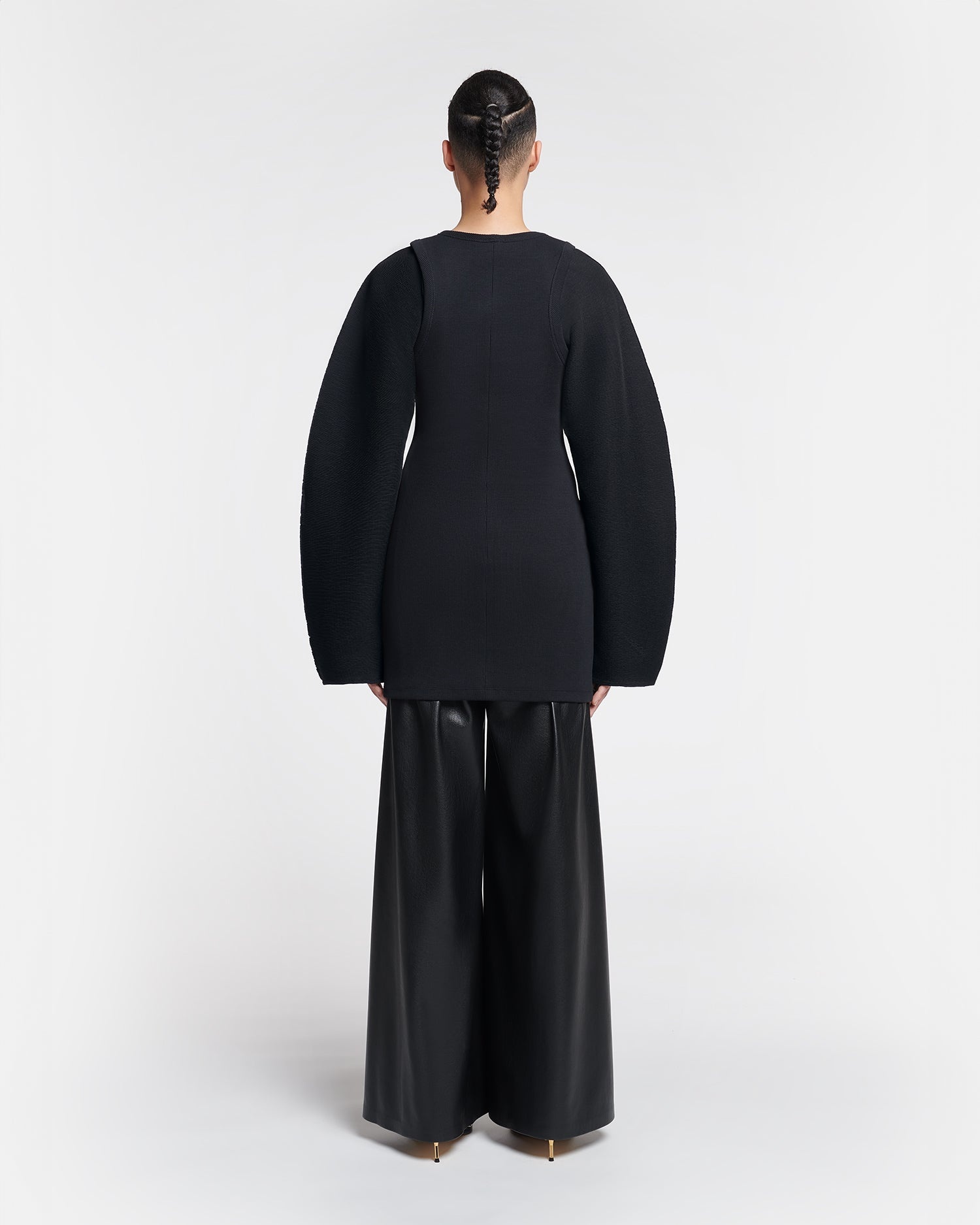 Pleated Ribbed-Jersey Top - 5